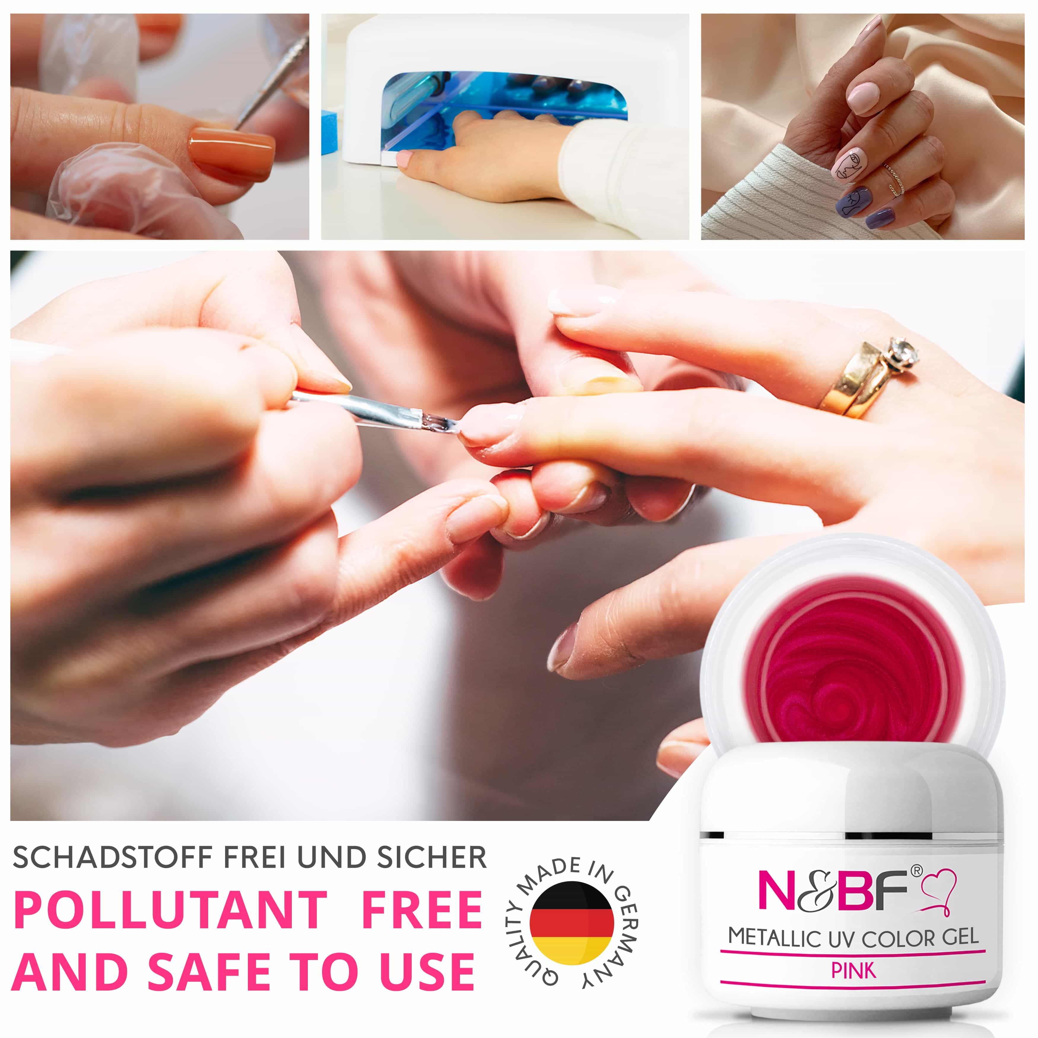 Nails Beauty Factory 2024 58061931 METALLIC UV COLOR GEL PINK 08