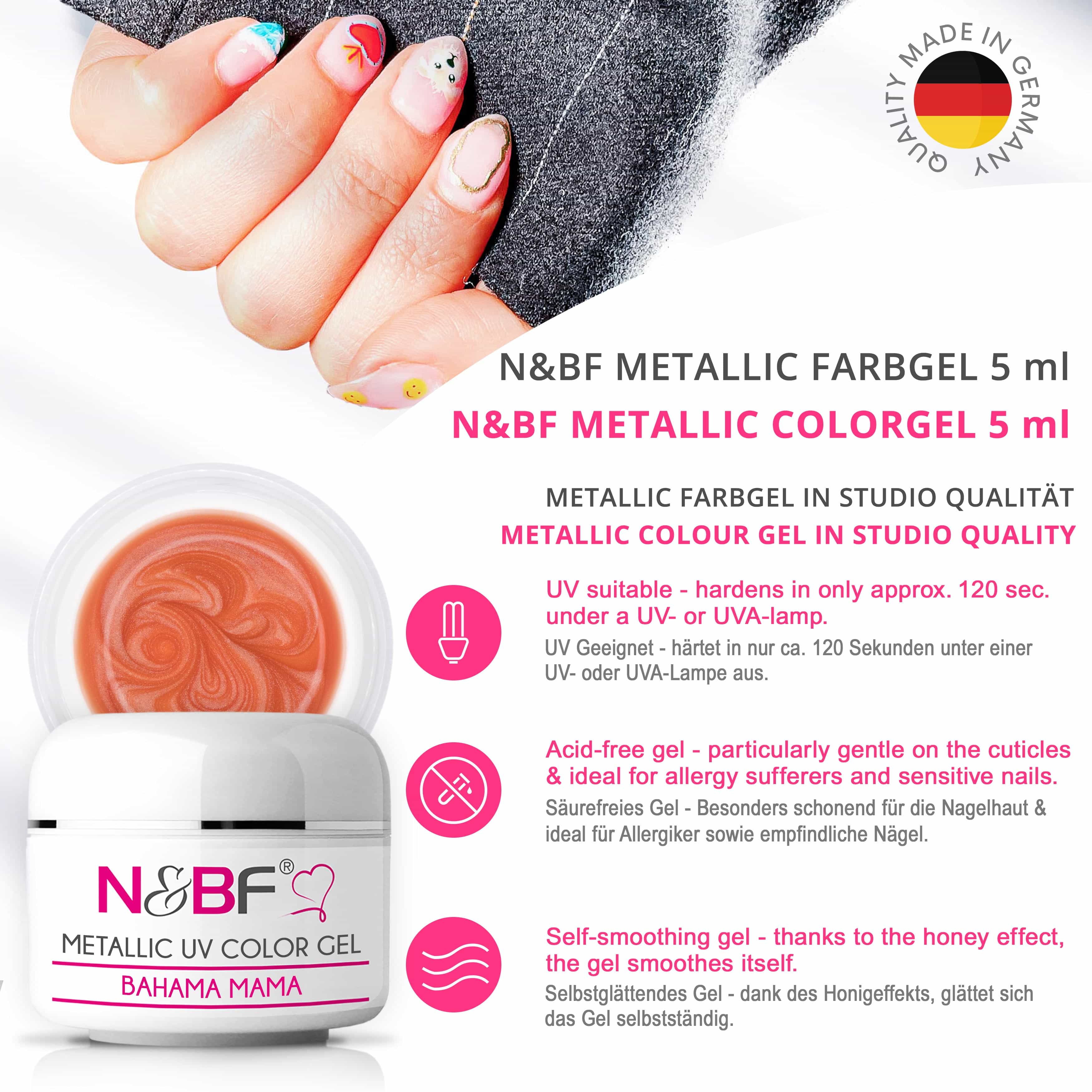 Nails Beauty Factory 2024 58191806 METALLIC UV COLOR GEL BAHAMA MAMA 01