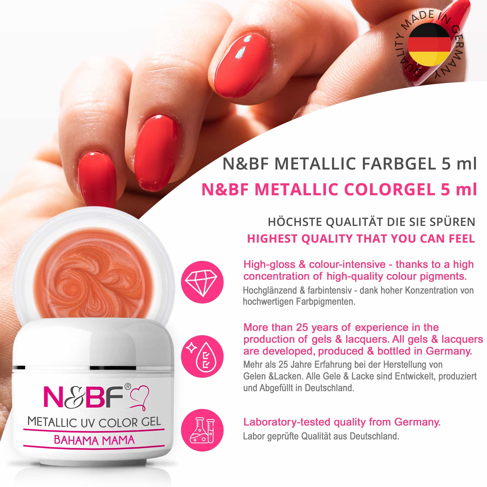 Nails Beauty Factory 2024 58191806 METALLIC UV COLOR GEL BAHAMA MAMA 05