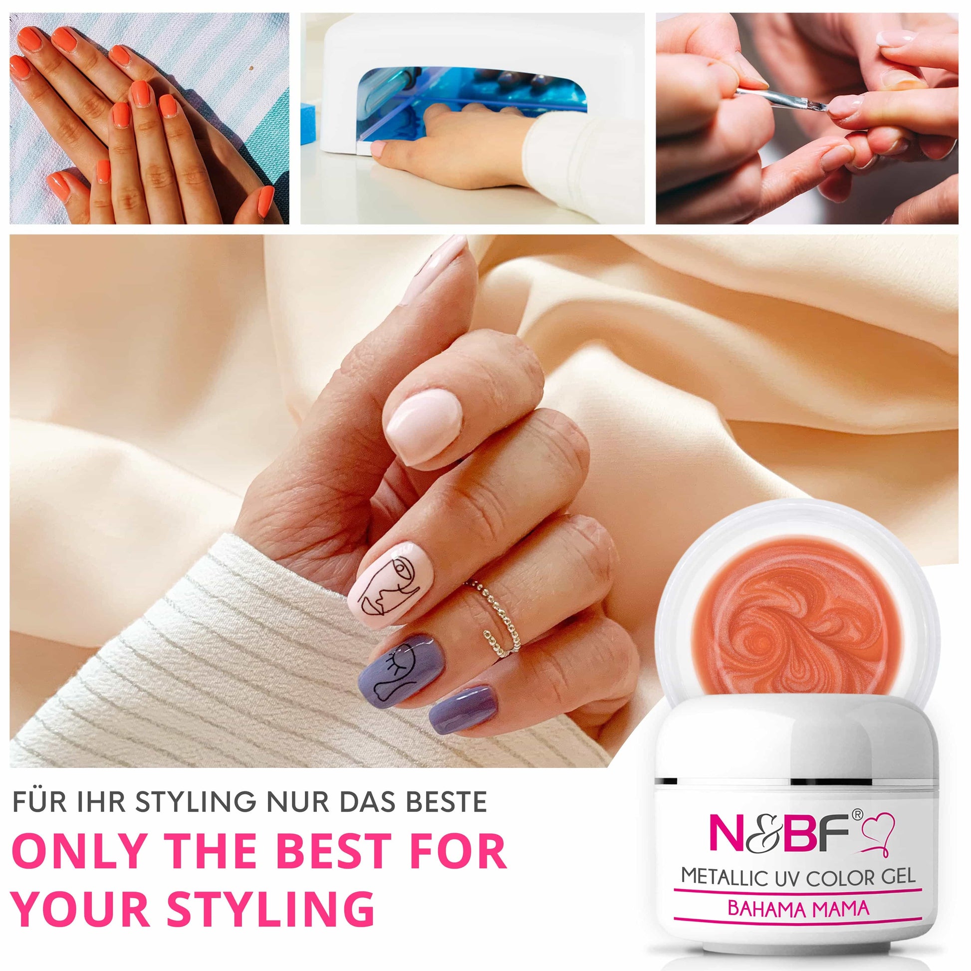 Nails Beauty Factory 2024 58191806 METALLIC UV COLOR GEL BAHAMA MAMA 06