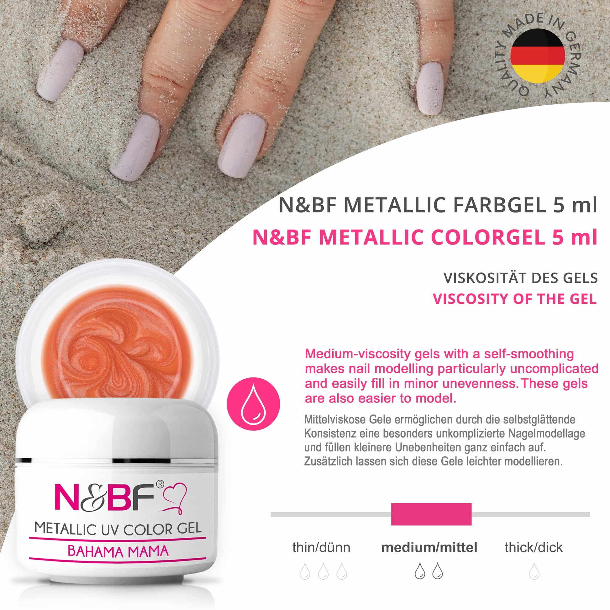 Nails Beauty Factory 2024 58191806 METALLIC UV COLOR GEL BAHAMA MAMA 07