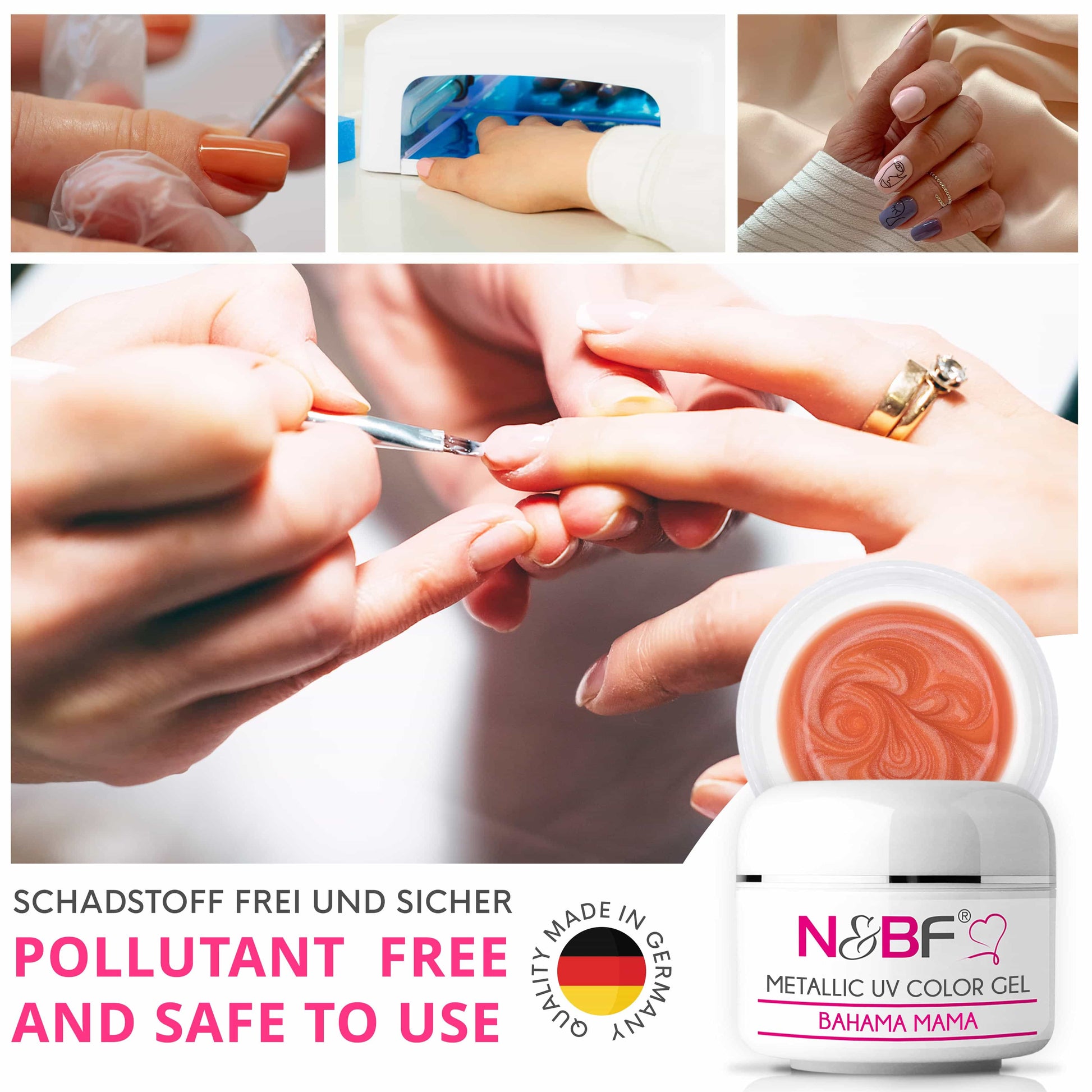 Nails Beauty Factory 2024 58191806 METALLIC UV COLOR GEL BAHAMA MAMA 08