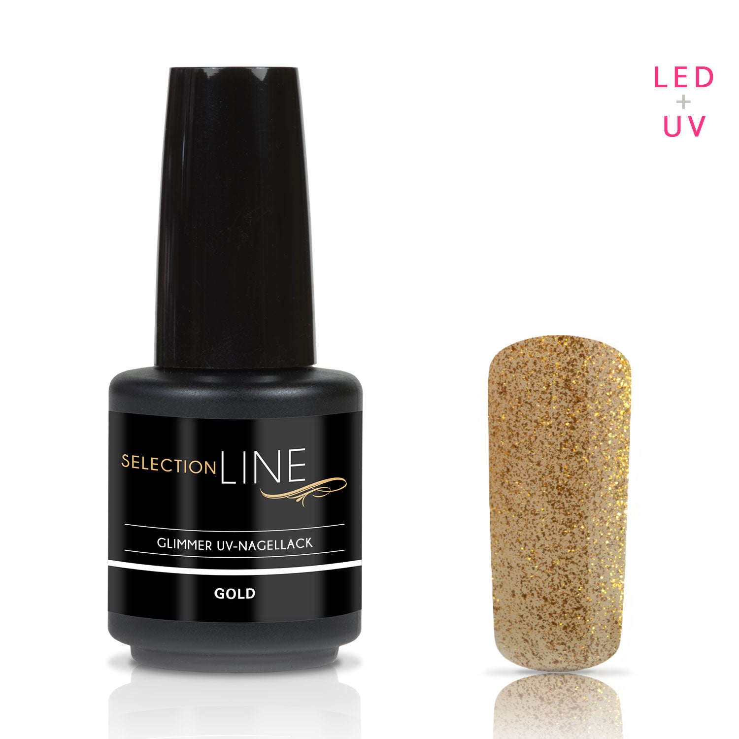 Nails Beauty Factory Selection Line Glimmer UV Nailpolish Gold 15 ml 123923384