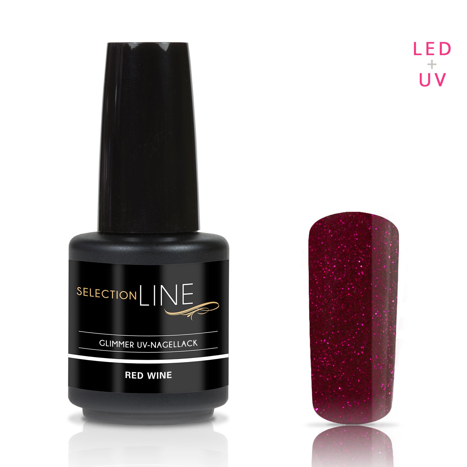 Nails Beauty Factory Selection Line Glimmer UV Nailpolish Red Wine 15 ml 125000376