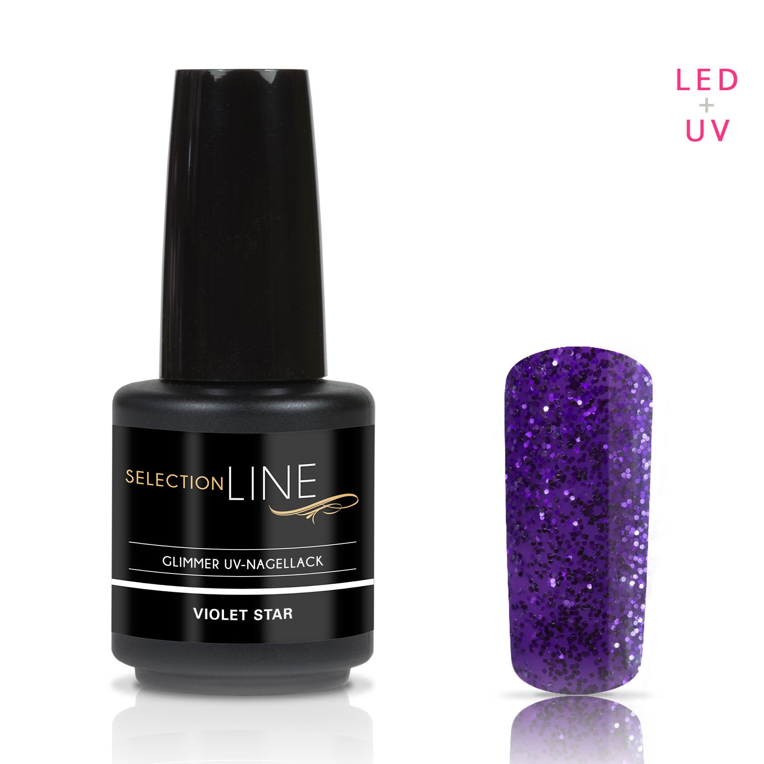 Nails Beauty Factory Selection Line Glimmer UV Nailpolish Violet Star 15 ml 125000373