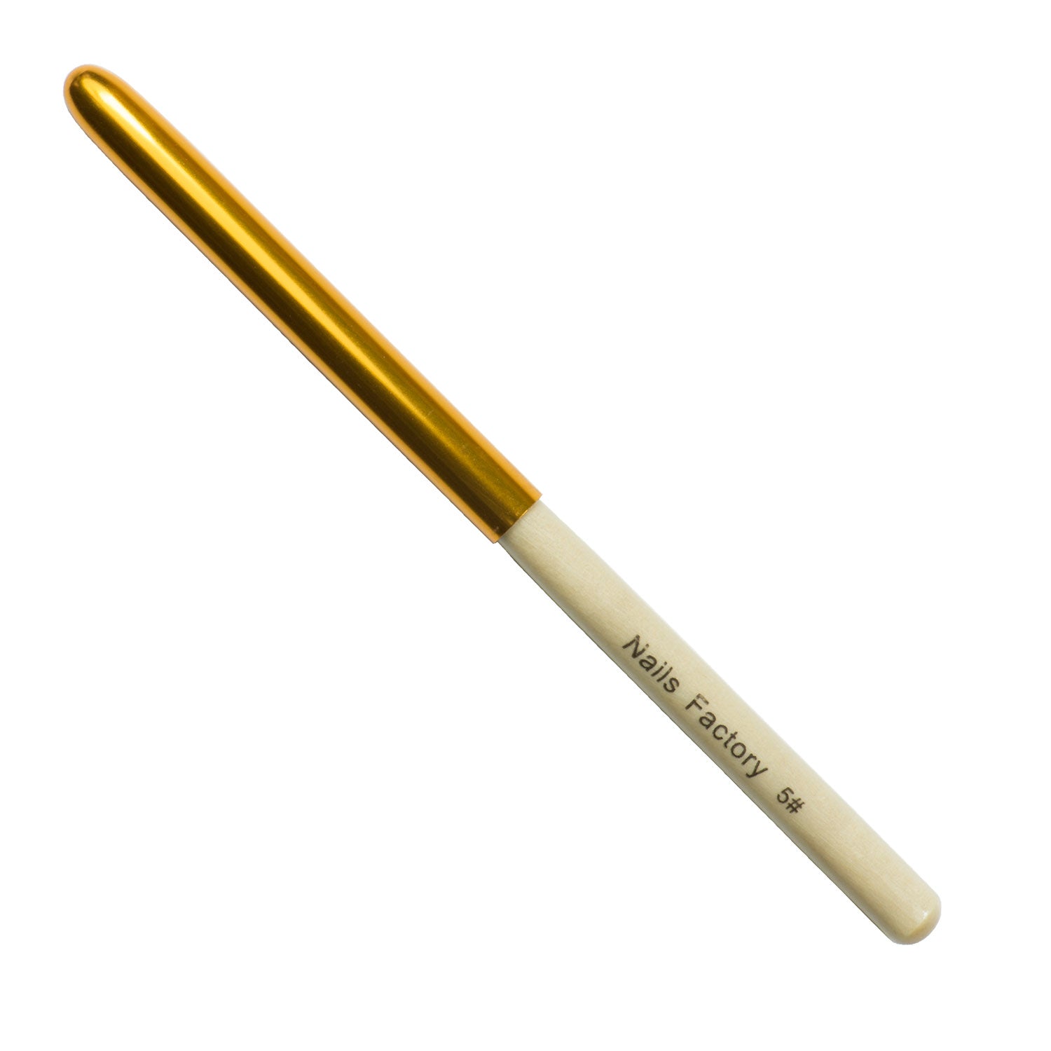 Nails Factory Gel Pinsel Gold Rund No 5 mit Kappe