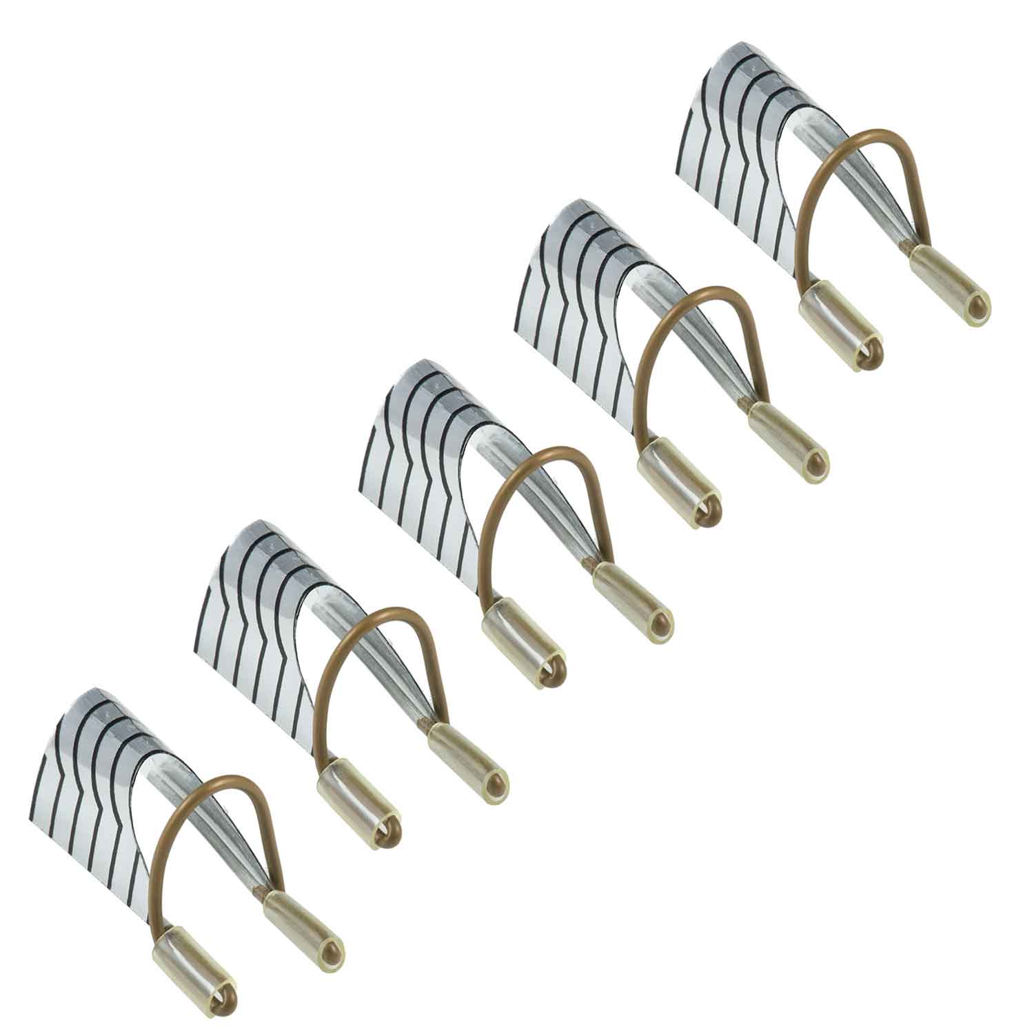 Nails Factory Modellierschablonen aus Metall Silber mit Box 5er Set komplett