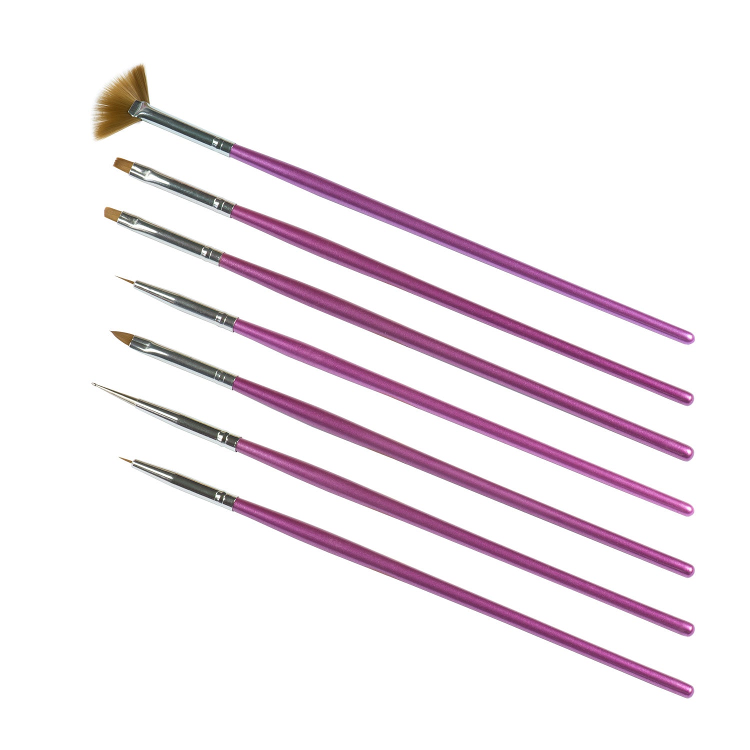 Nails Factory Nailart Pinse Lila Griff 7er Set komplett