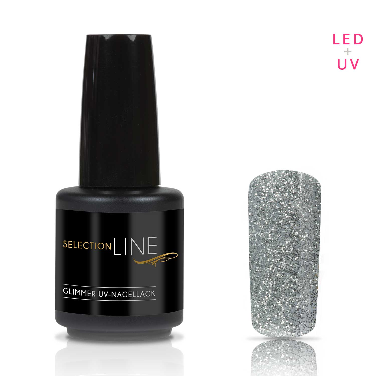 Nails Factory Selection Line Glimmer UV Nagellack Silver 15ml56788685a6af4