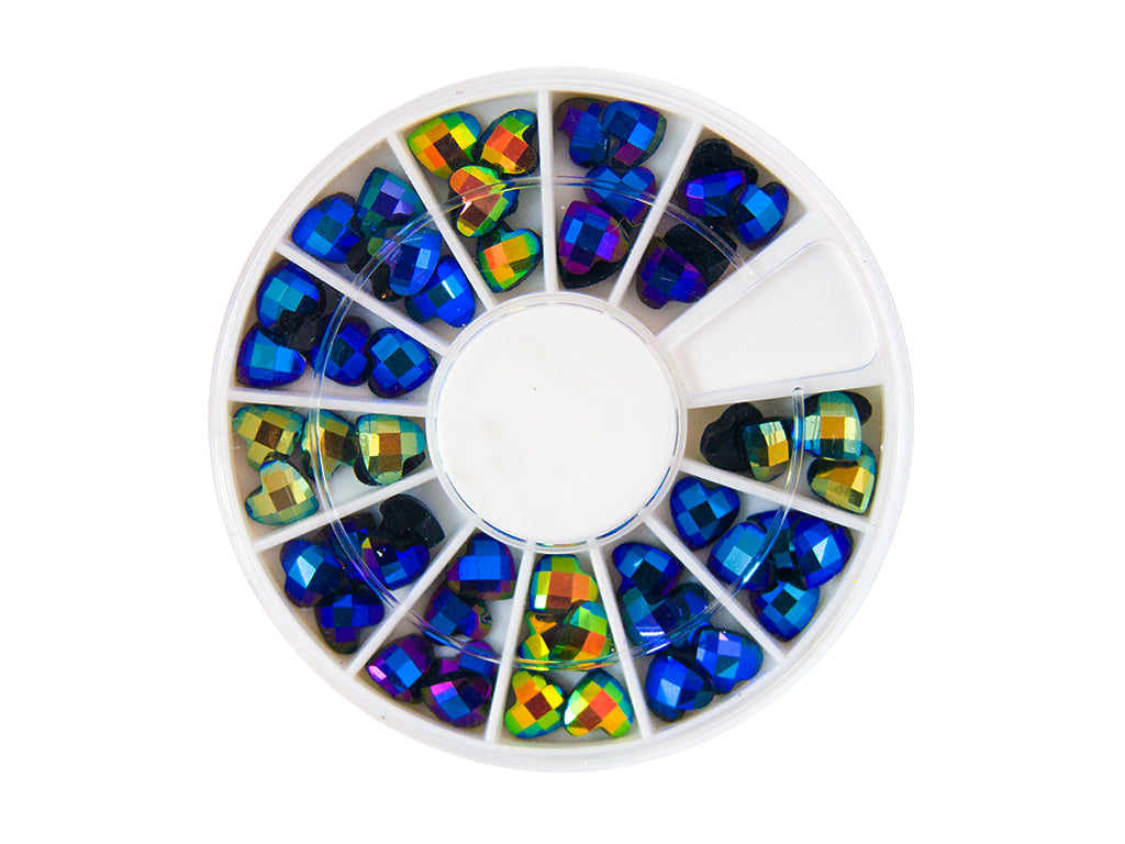 Nails Factory Strasssteine Rondell Mix Bunt Herz