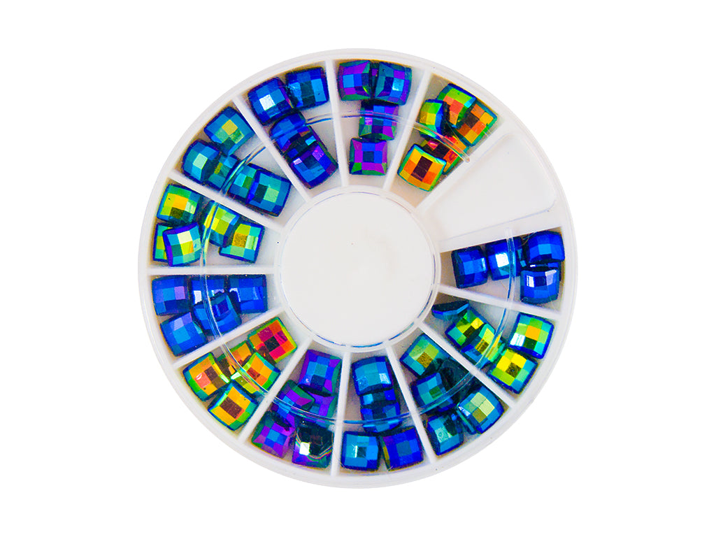 Nails Factory Strasssteine Rondell Mix Bunt Viereckig