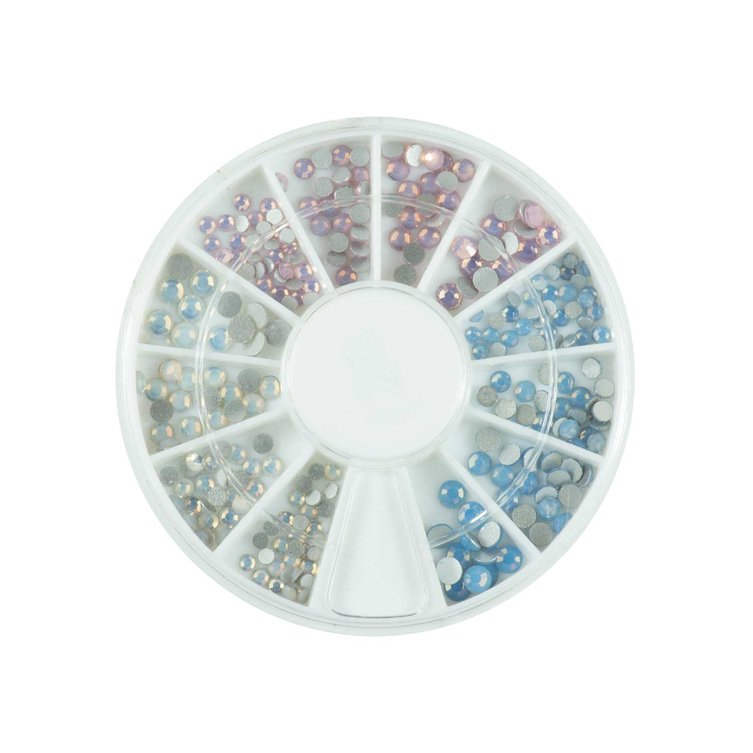 Nails Factory Strasssteine Rondell Opal Dreifarbig 120 St uck