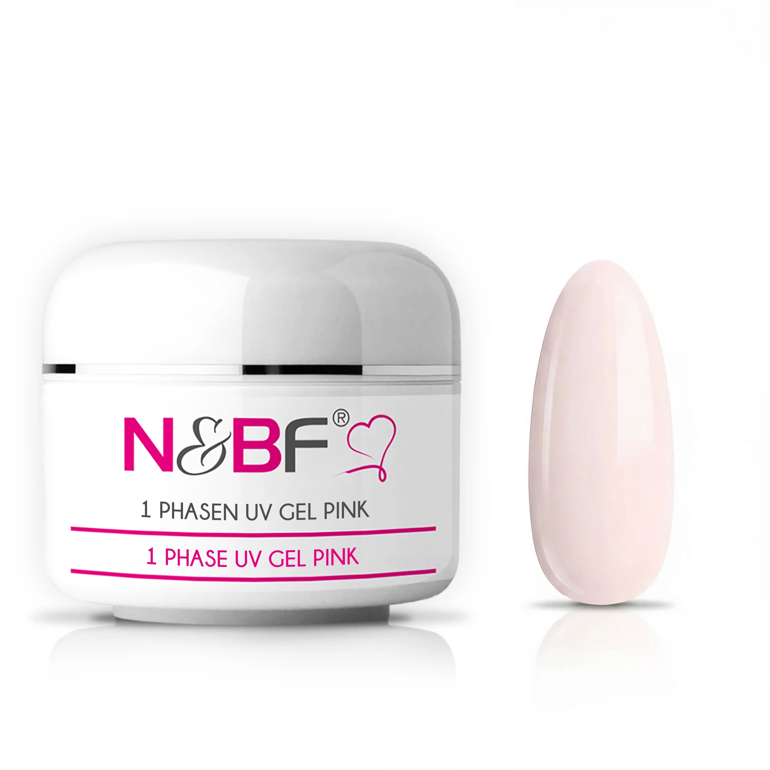 1-Phasen UV Gel pink klar mittelviskos 30ml