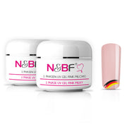 Nails and Beauty Factory 1 Phasen UV Gel Pink Milchig 2x50ml