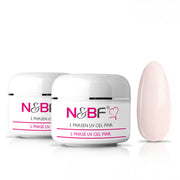 1-Phasen UV Gel pink klar mittelviskos 2x30ml