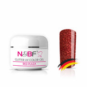 Nails and Beauty Factory 120756855 GLITTER UV COLOR GEL RED PLAZA