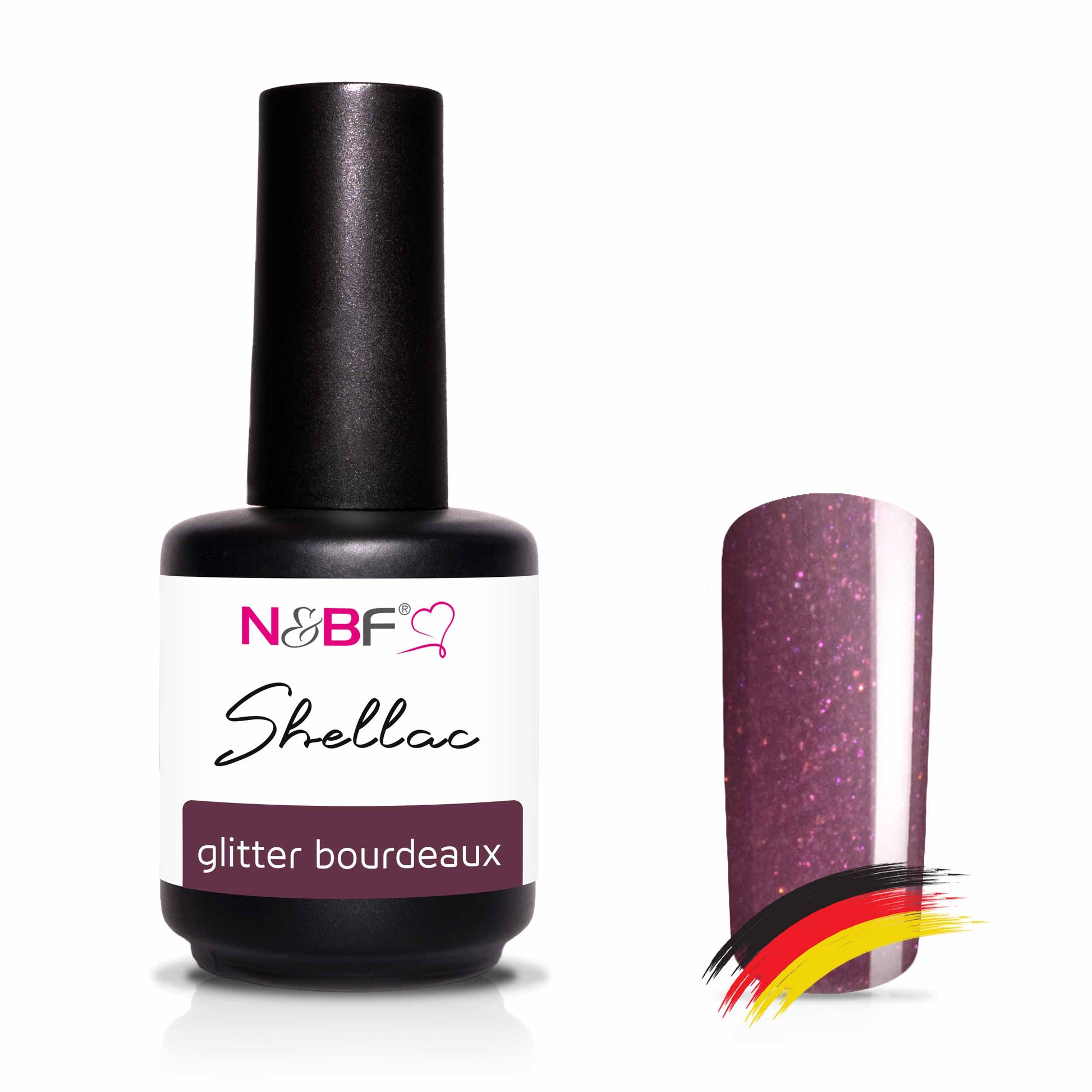 Nails and Beauty Factory 26223201 Glitter Bourdeaux 12ml