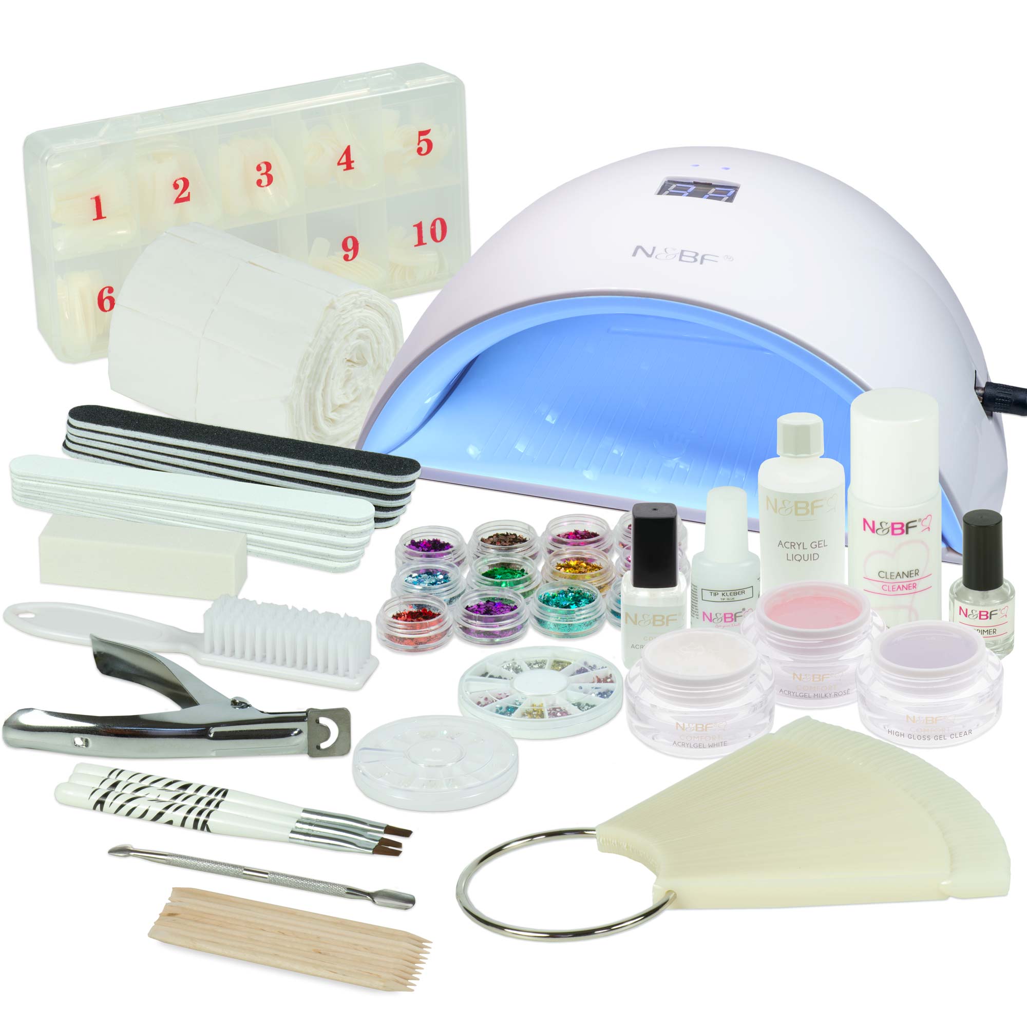 Nails and Beauty Factory Acrylgel Nagelstudio Starterset UVA Curve Weiss