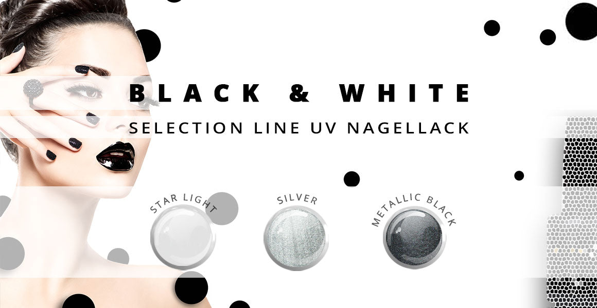 Nails and Beauty Factory Black and White UV Nagellack Selection Line 3er Set