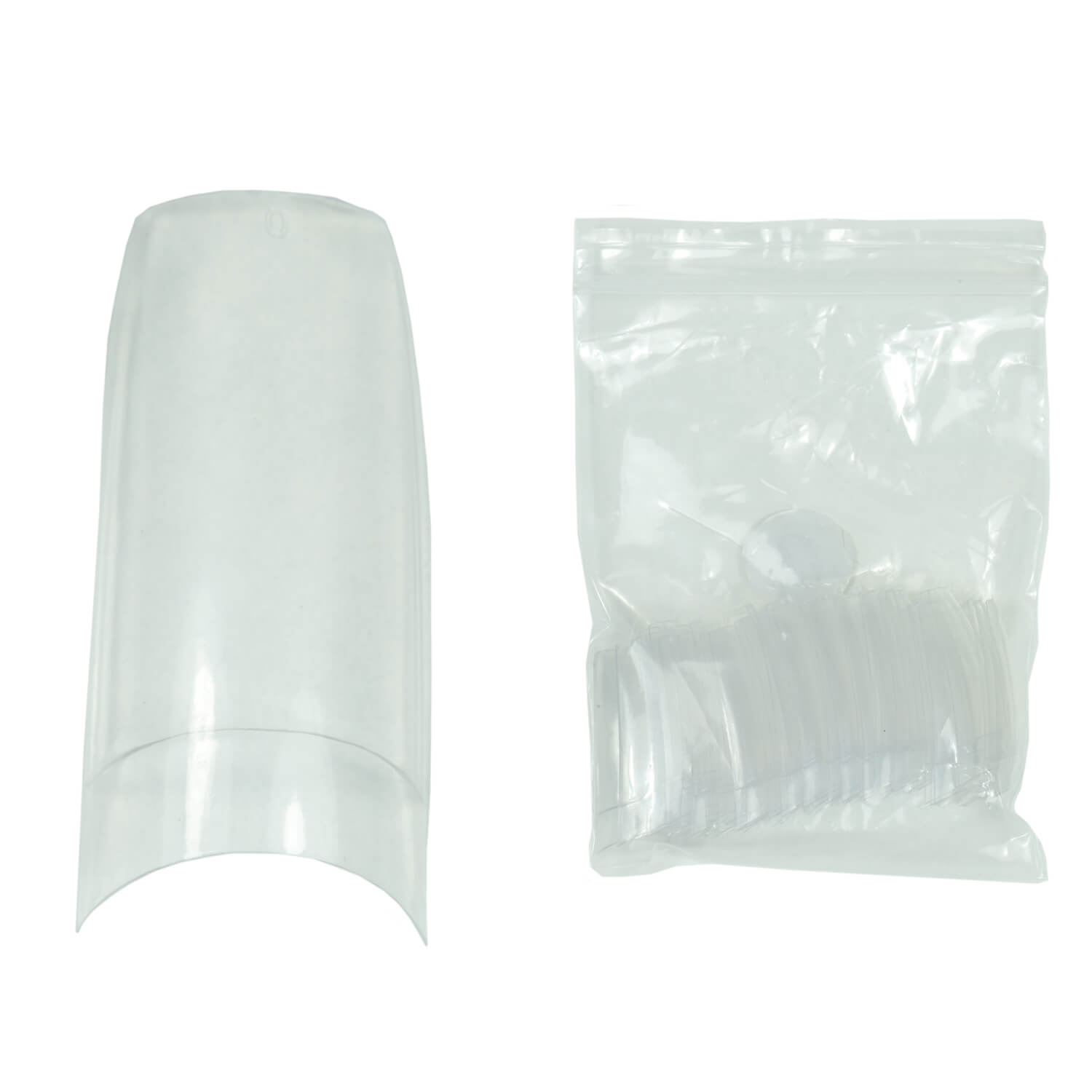 Nails and Beauty Factory Classic Nagel Tips Clear Nachfuellbeutel 500 Stueck N