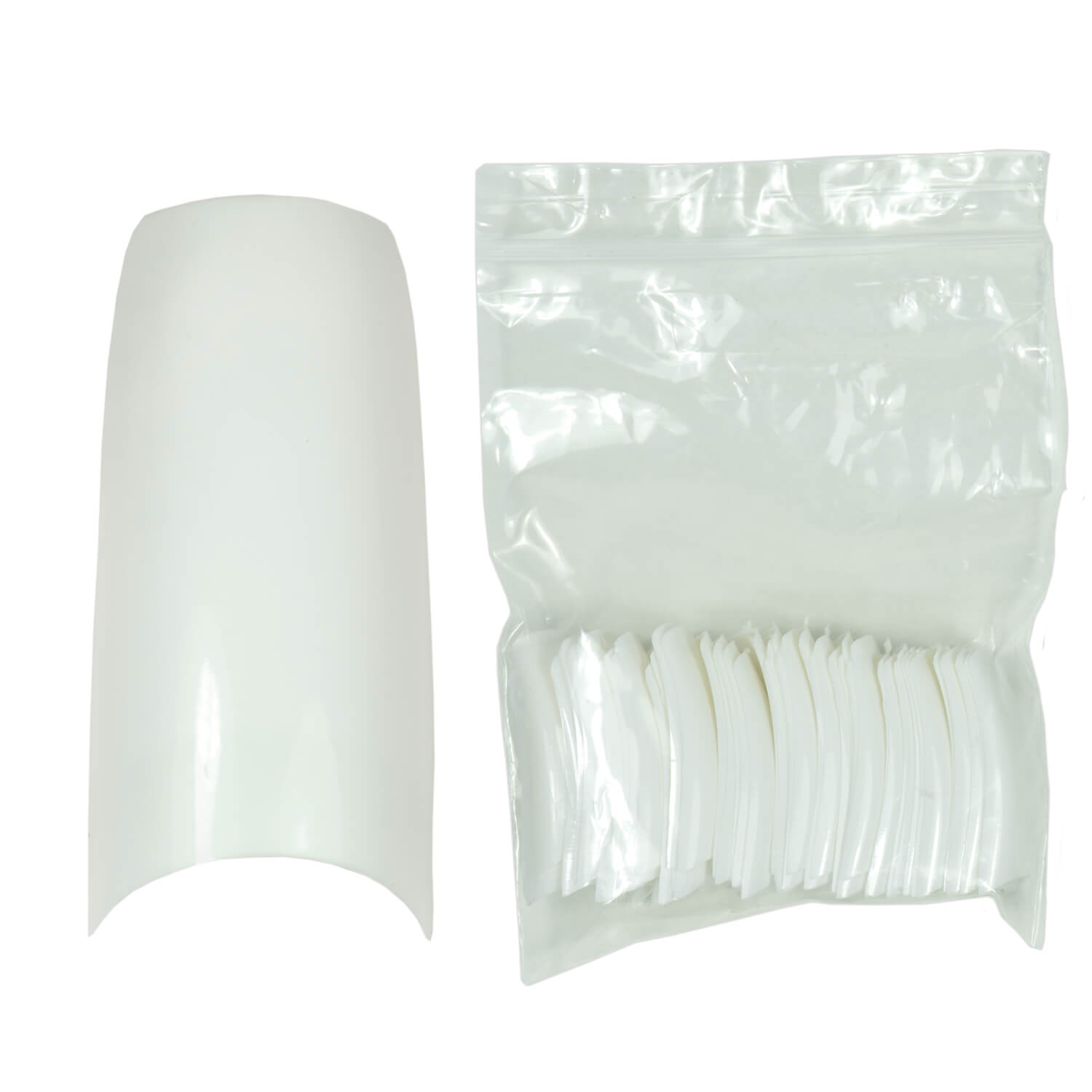 Nails and Beauty Factory Classic Nagel Tips weiss Nachfuellbeutel 500 Stueck