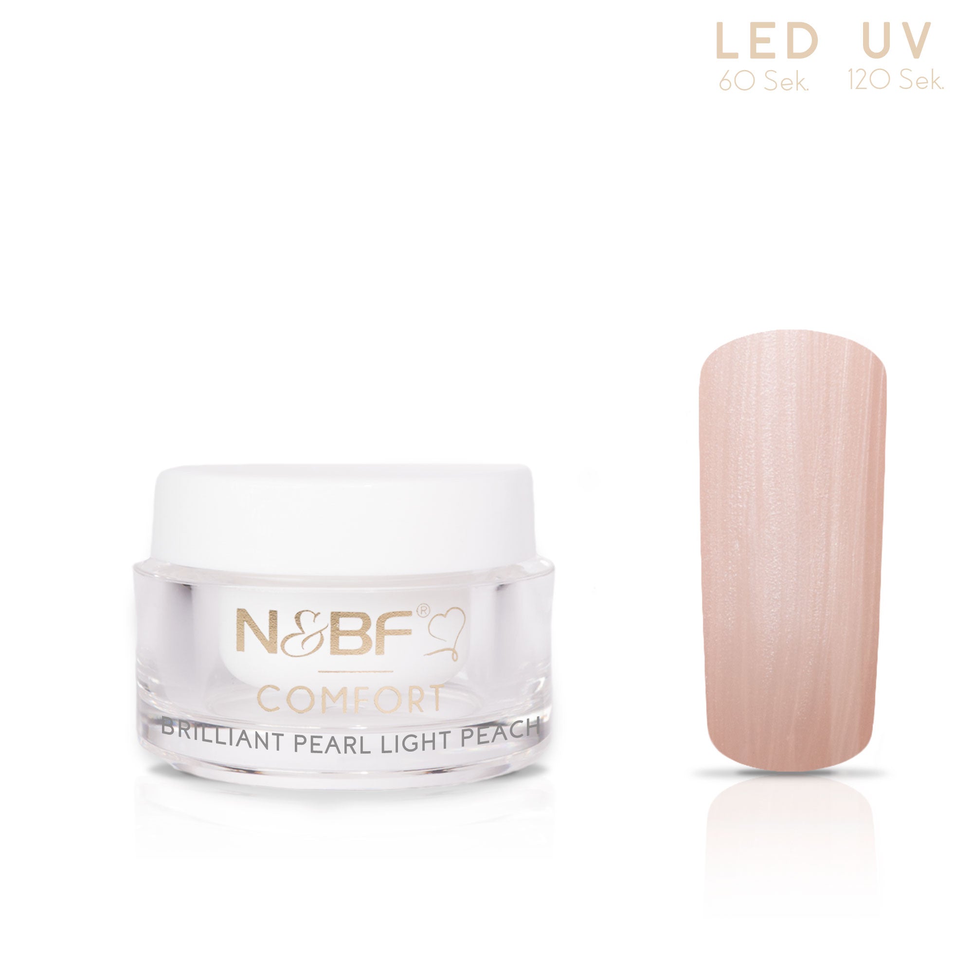 Nails and Beauty Factory Comfort Farbgel Brilliant Pearl Light Peach 5ml
