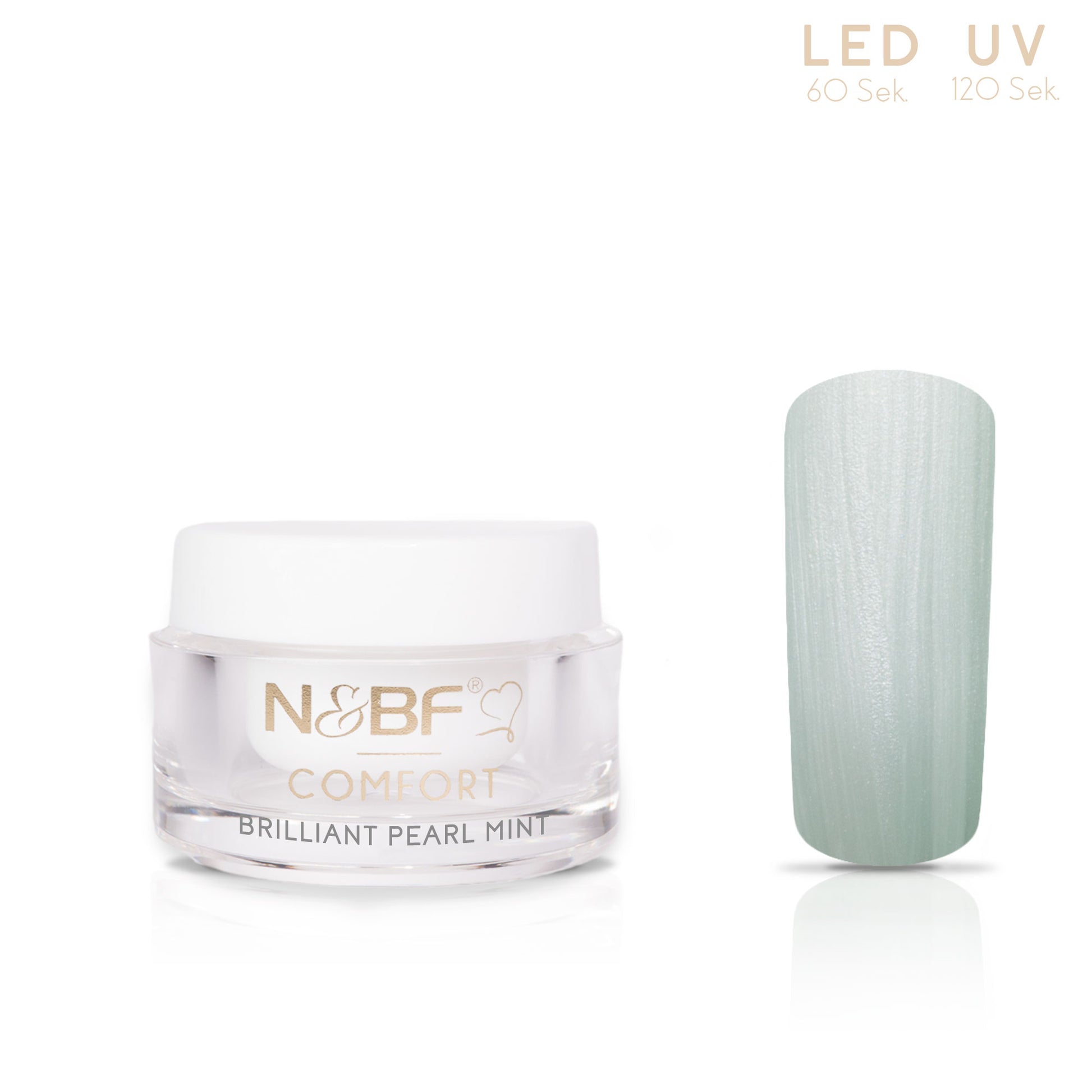 Nails and Beauty Factory Comfort Farbgel Brilliant Pearl Mint 5ml
