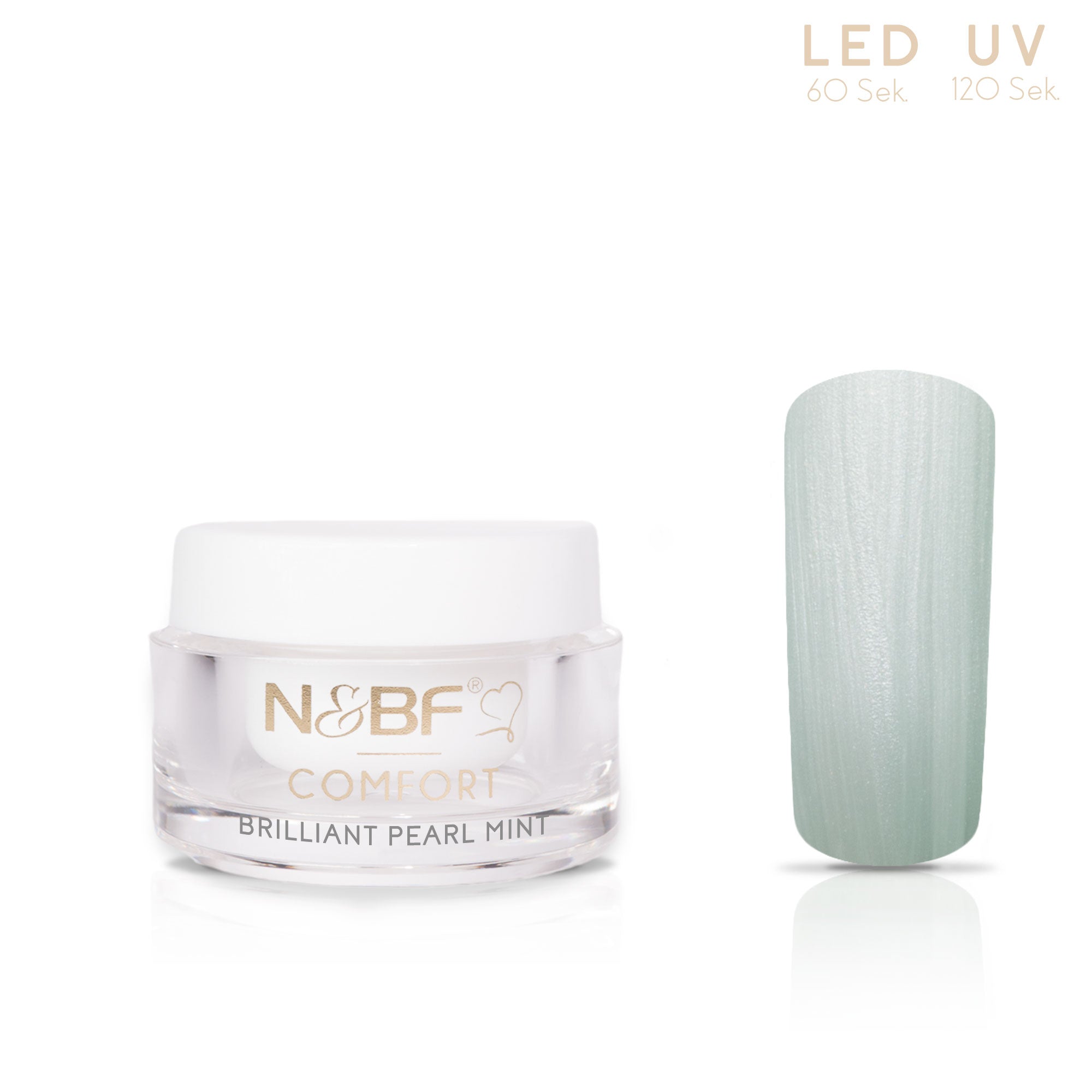 Nails and Beauty Factory Comfort Farbgel Brilliant Pearl Mint 5ml