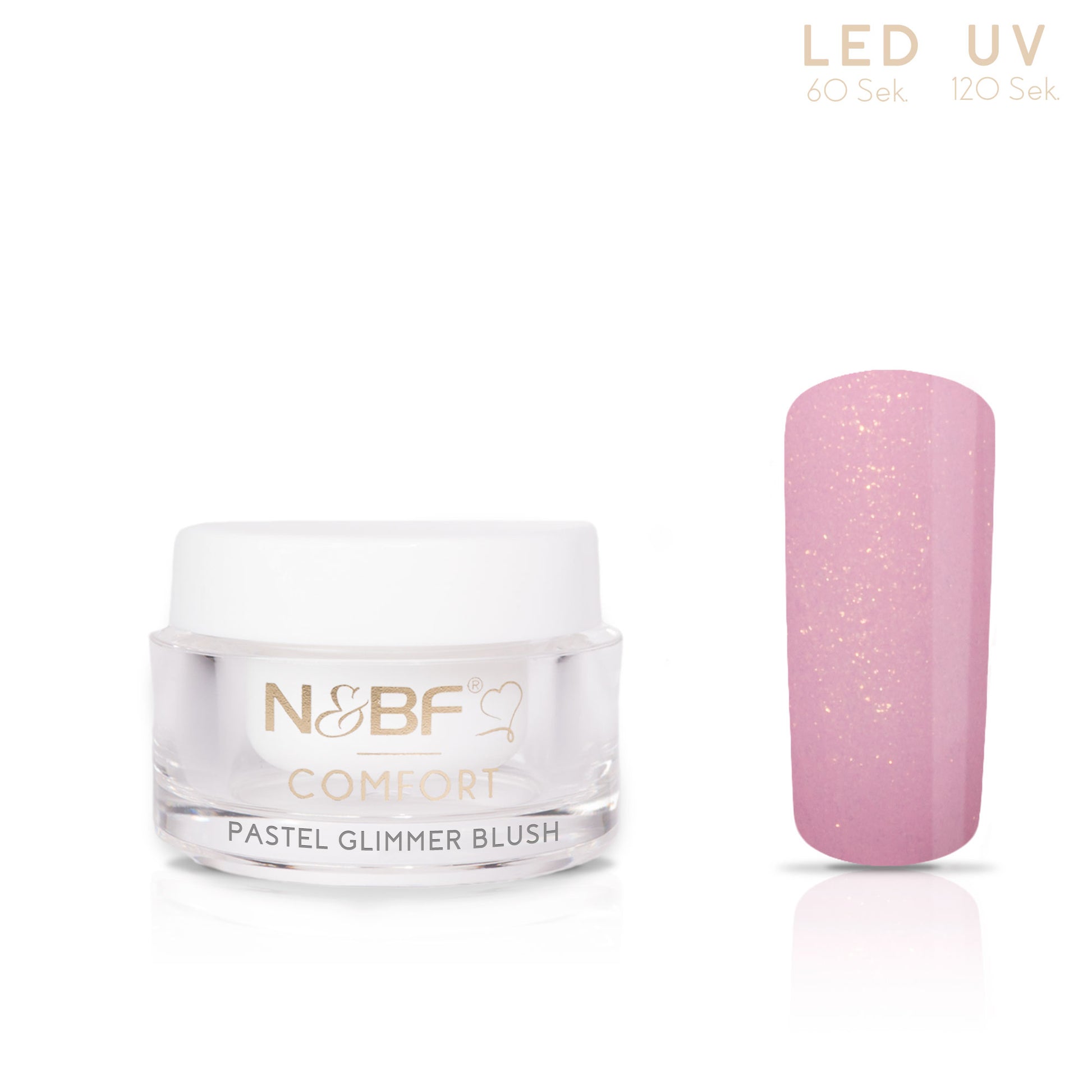 Nails and Beauty Factory Comfort Farbgel Color Gel Pastel Glimmer Blush 5 ml