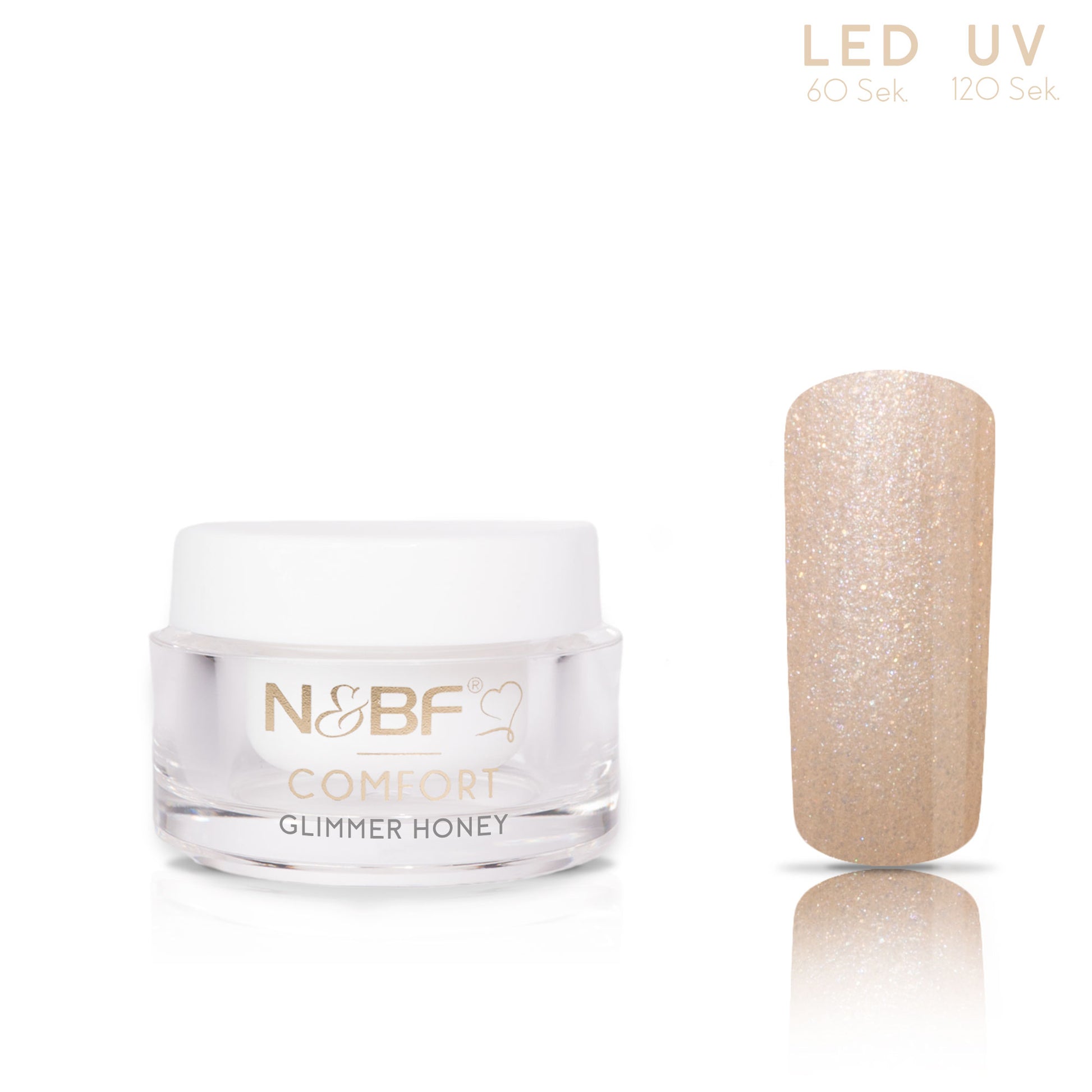 Nails and Beauty Factory Comfort Farbgel Glimmer Honey 5ml