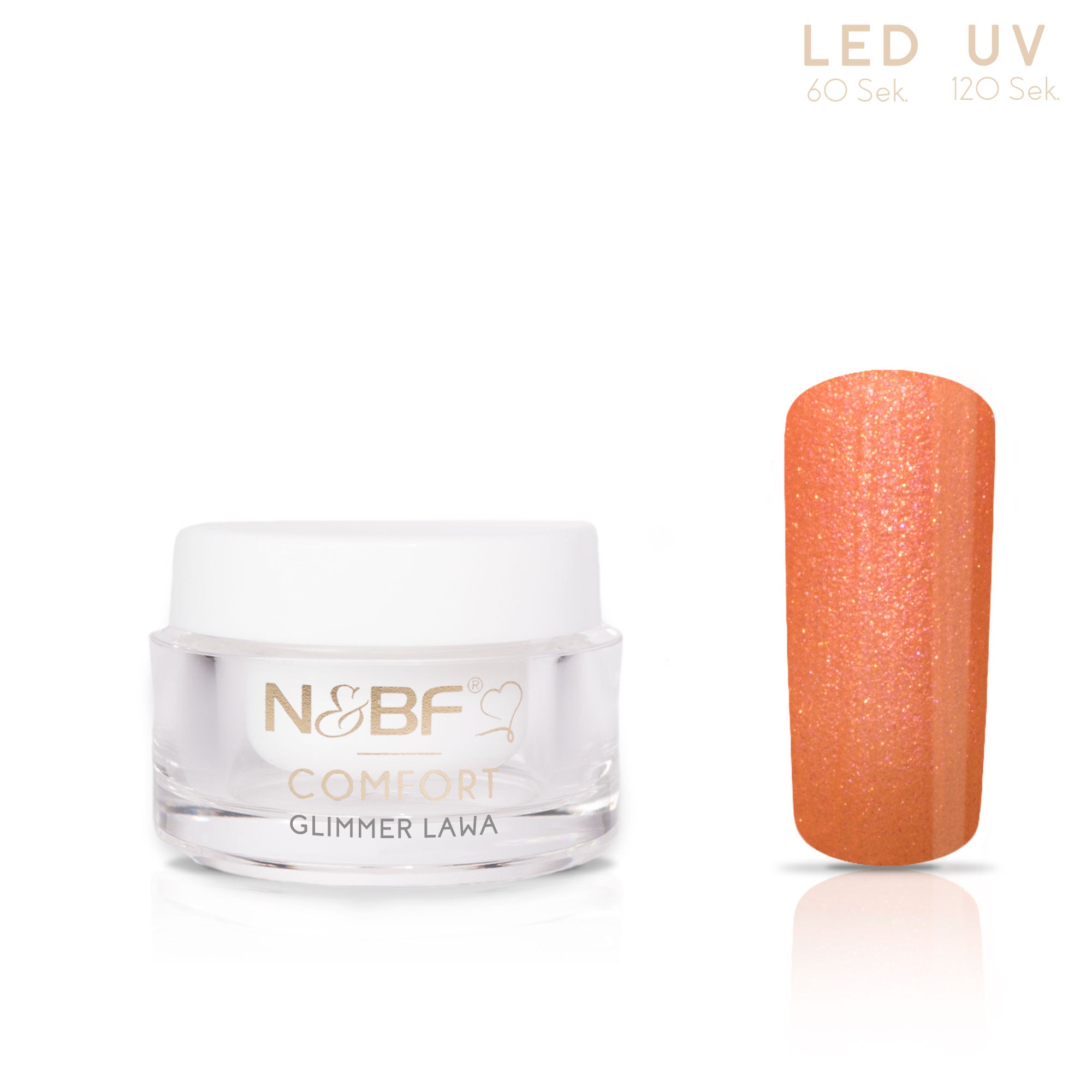 Nails and Beauty Factory Comfort Farbgel Glimmer Lawa 5ml