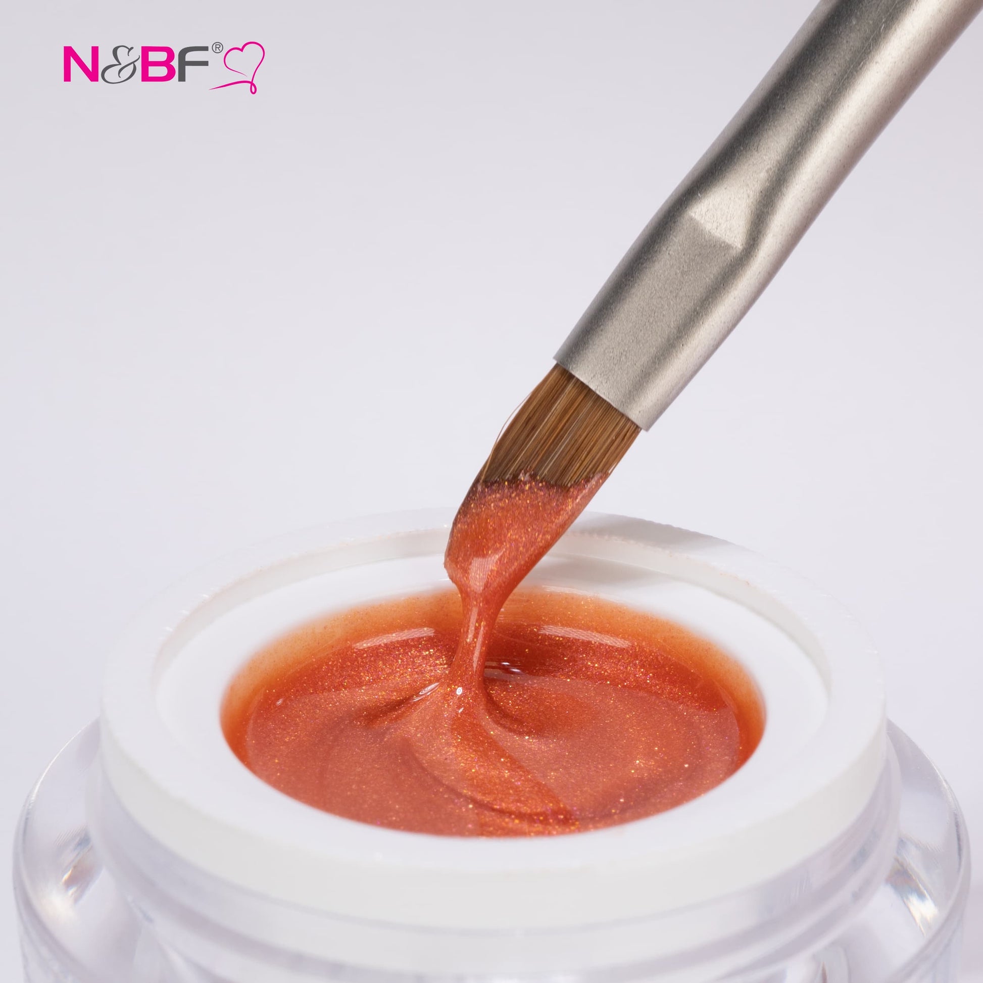 Nails and Beauty Factory Comfort Farbgel Glimmer lawa Pinsel mit Tiegel