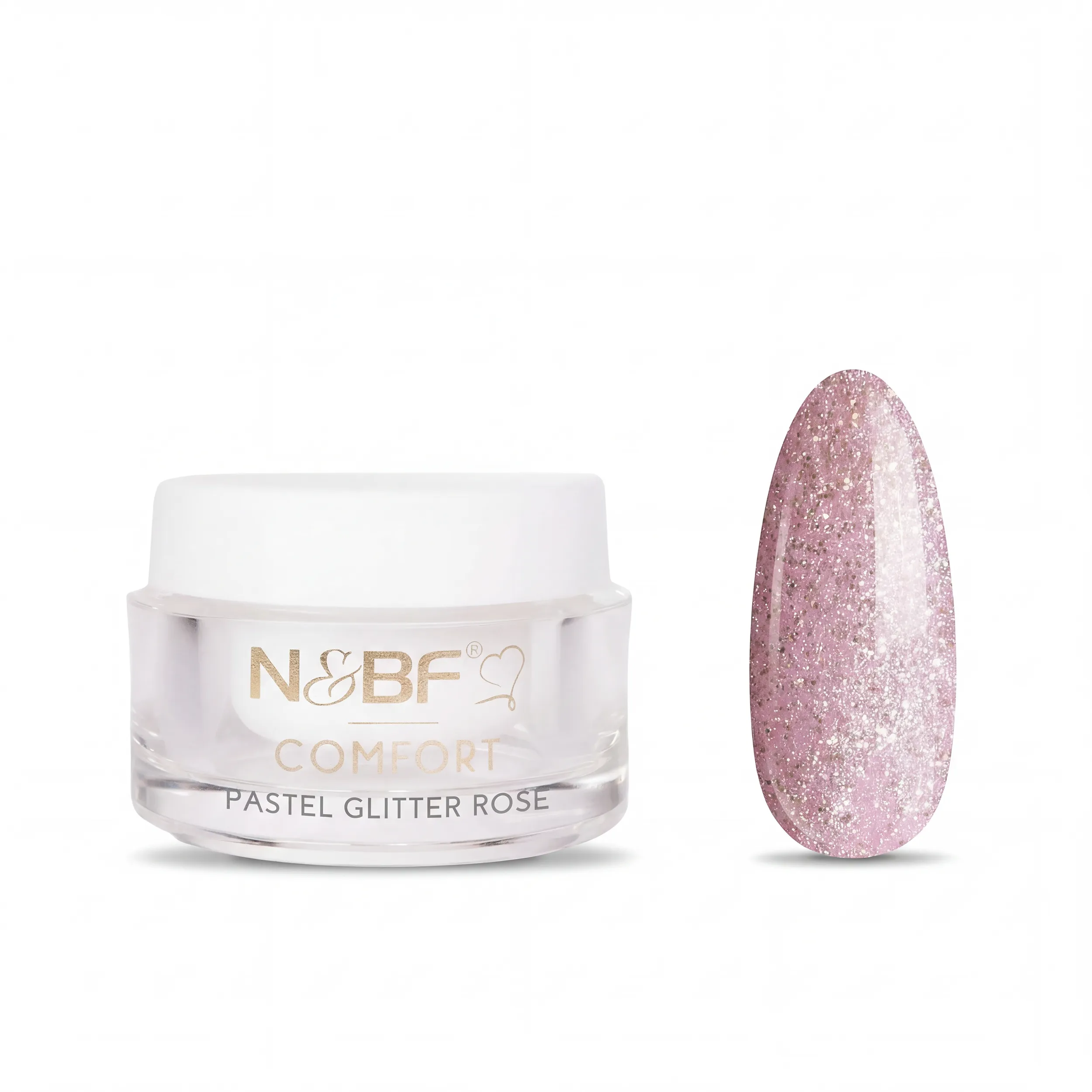 N&BF Comfort Farbgel Pastel Glitter Rose 5ml