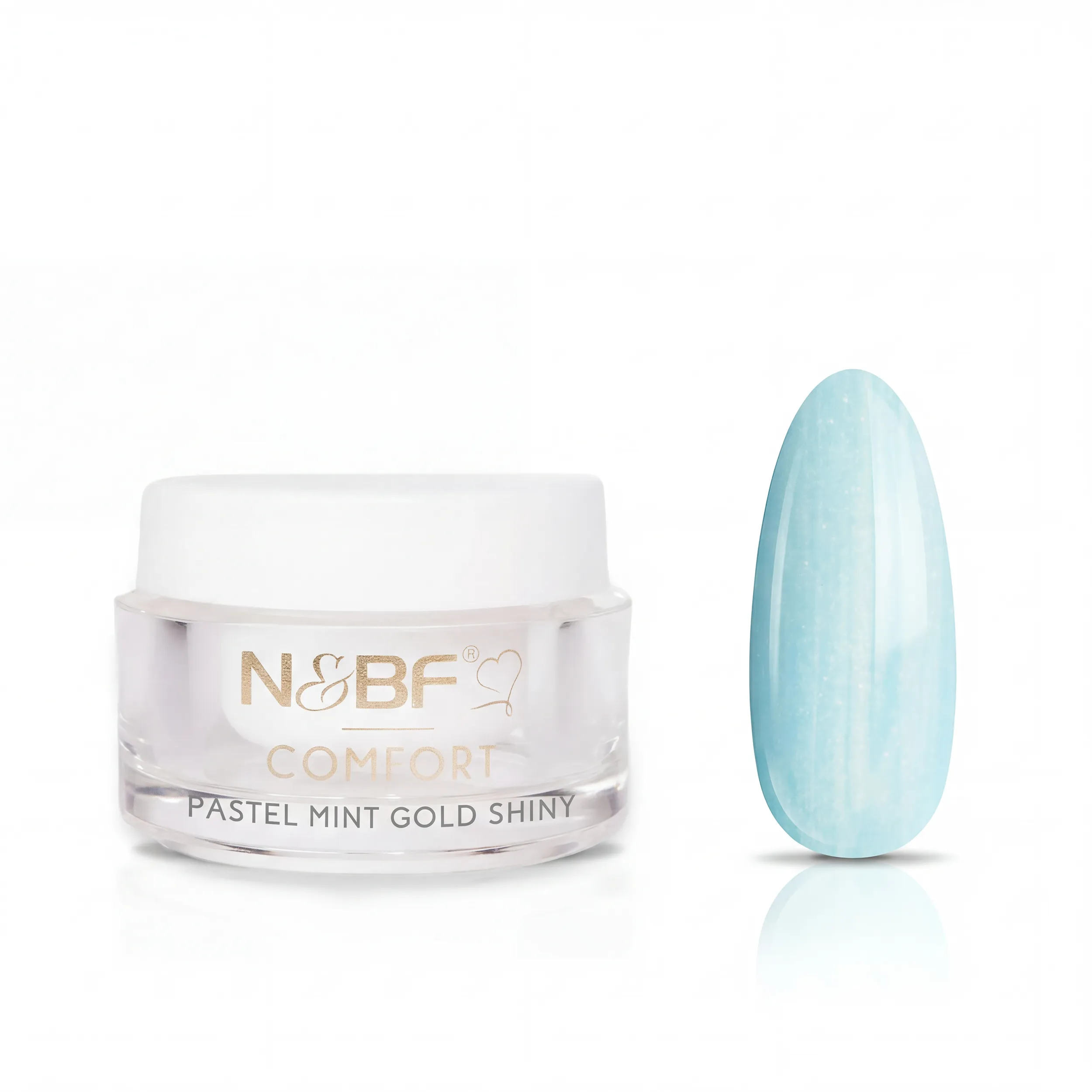 N&BF Comfort Farbgel Pastel Mint Gold Shiny 5ml