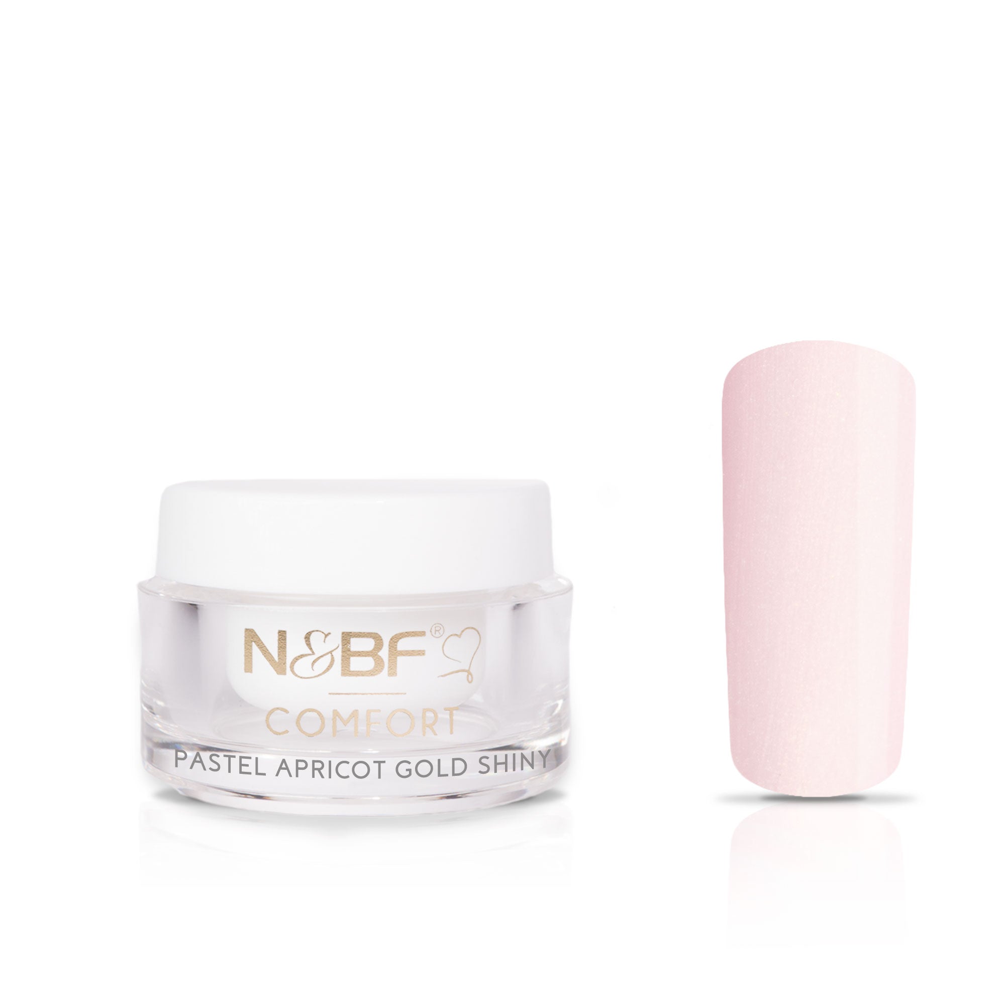 Nails and Beauty Factory Comfort Farbgel Pastell Apricot Gold Shiny 1