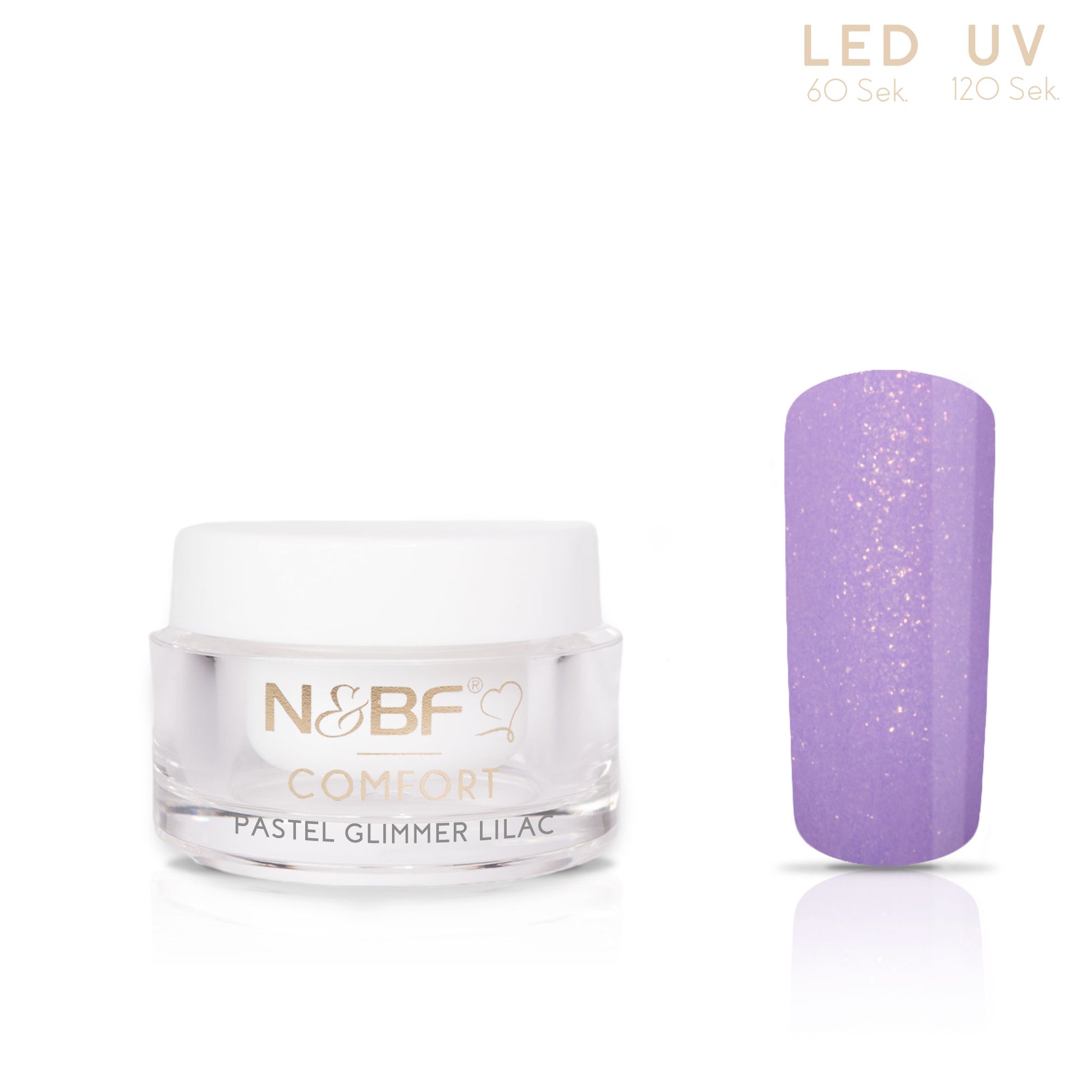 Nails and Beauty Factory Comfort Farbgel Pastell Glimmer Lilac 5ml