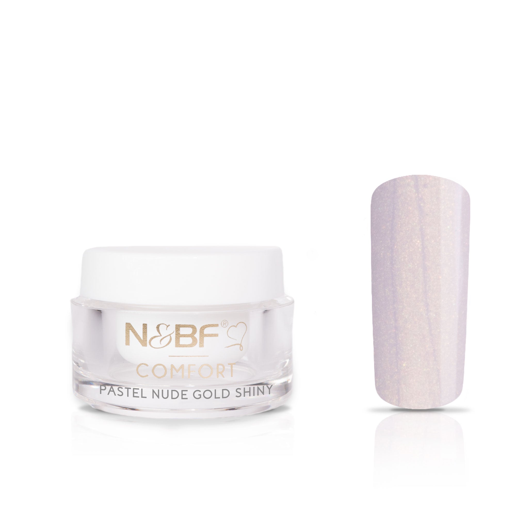 Nails and Beauty Factory Comfort Farbgel Pastell Nude Gold Shiny 1