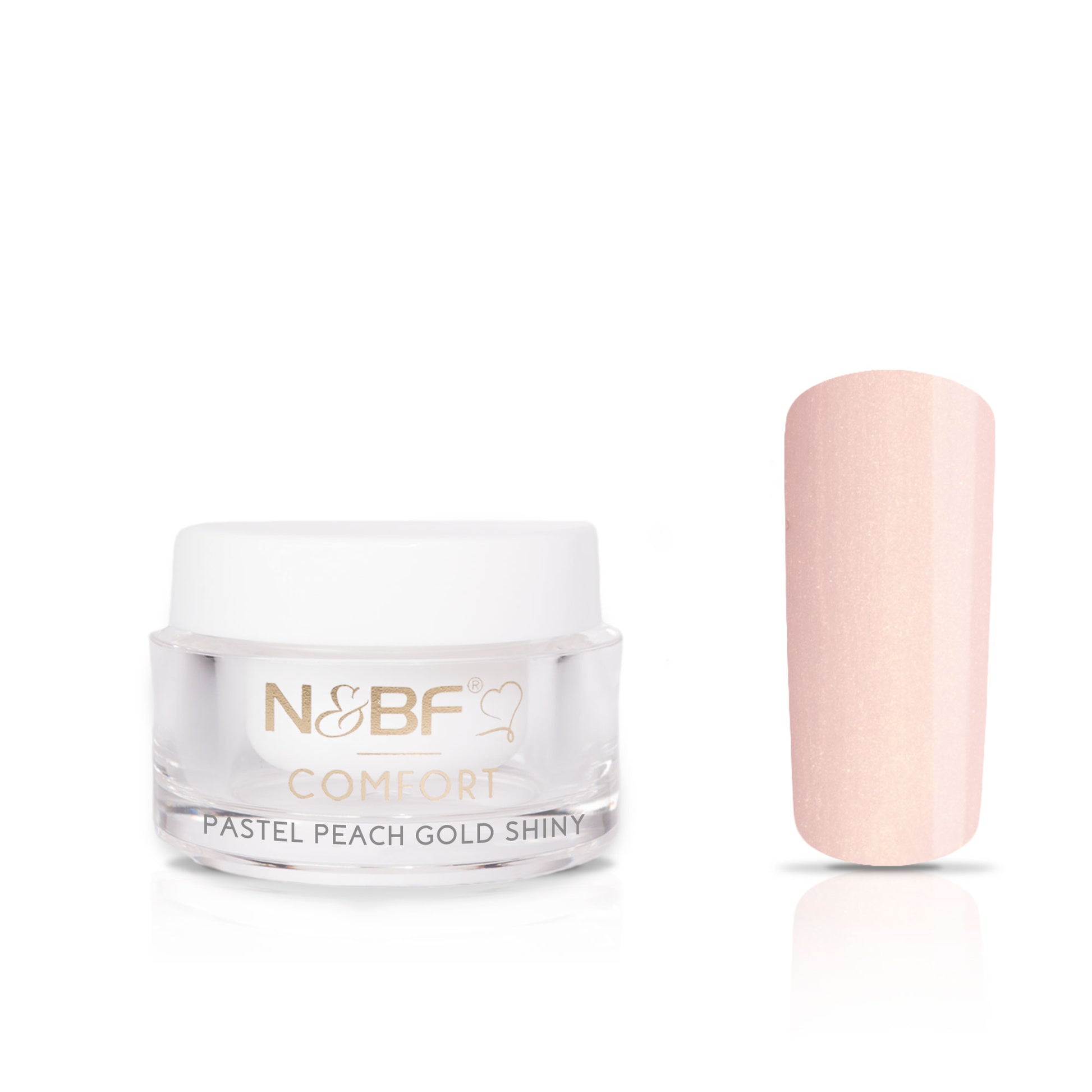 Nails and Beauty Factory Comfort Farbgel Pastell Peach Gold Shiny 1