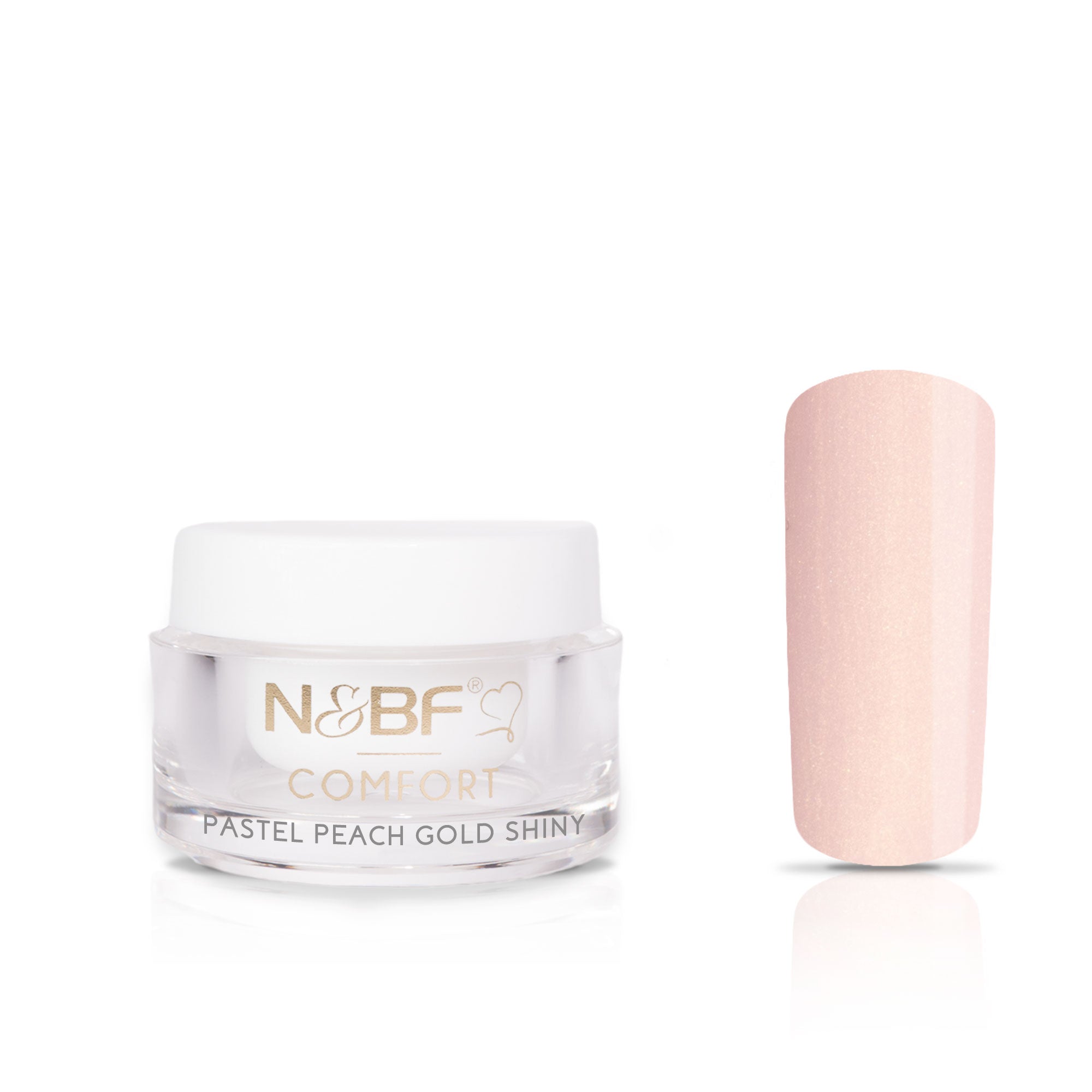 Nails and Beauty Factory Comfort Farbgel Pastell Peach Gold Shiny 1