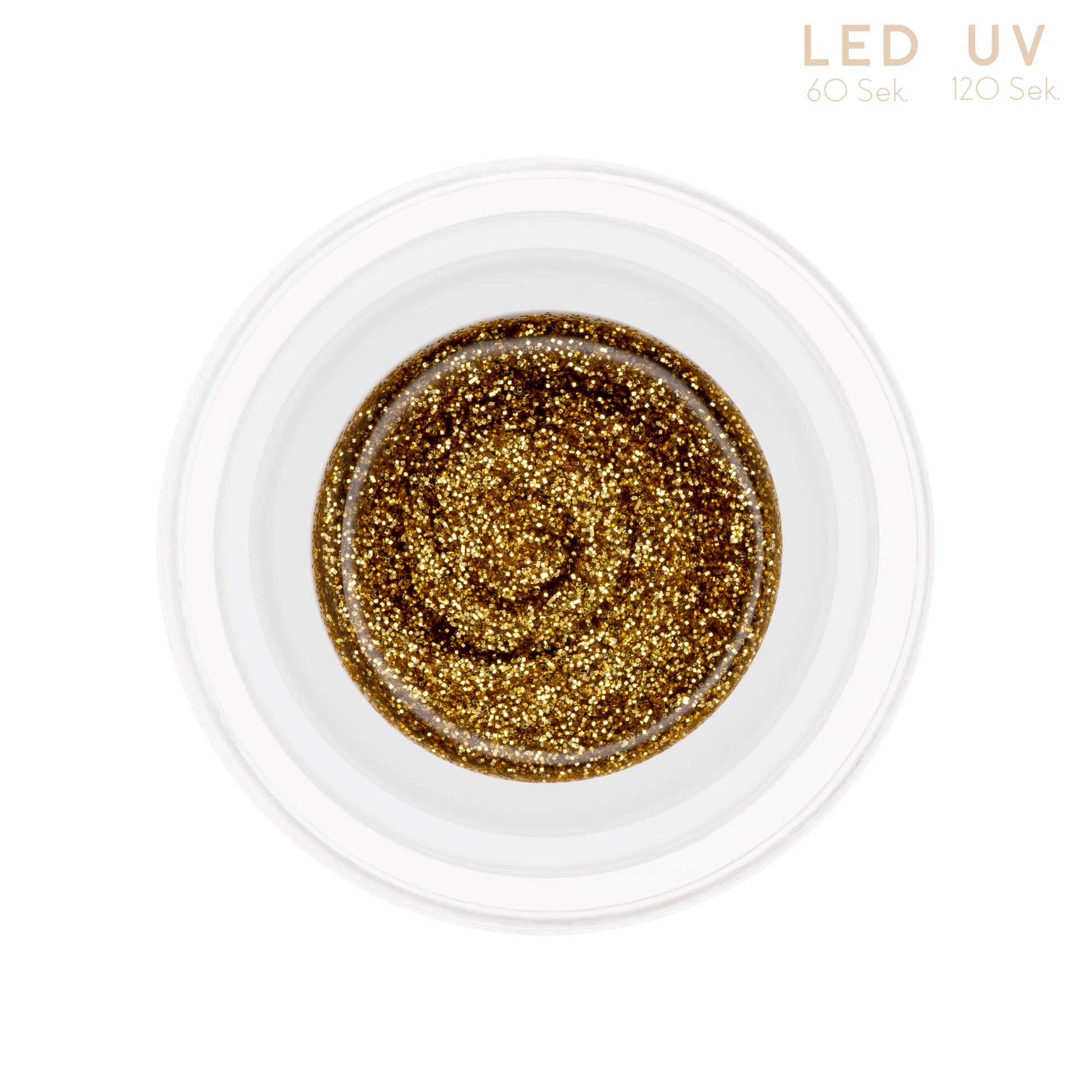 Nails and Beauty Factory Comfort Glitter Farbgel Brilliant Gold 5ml Tiegel