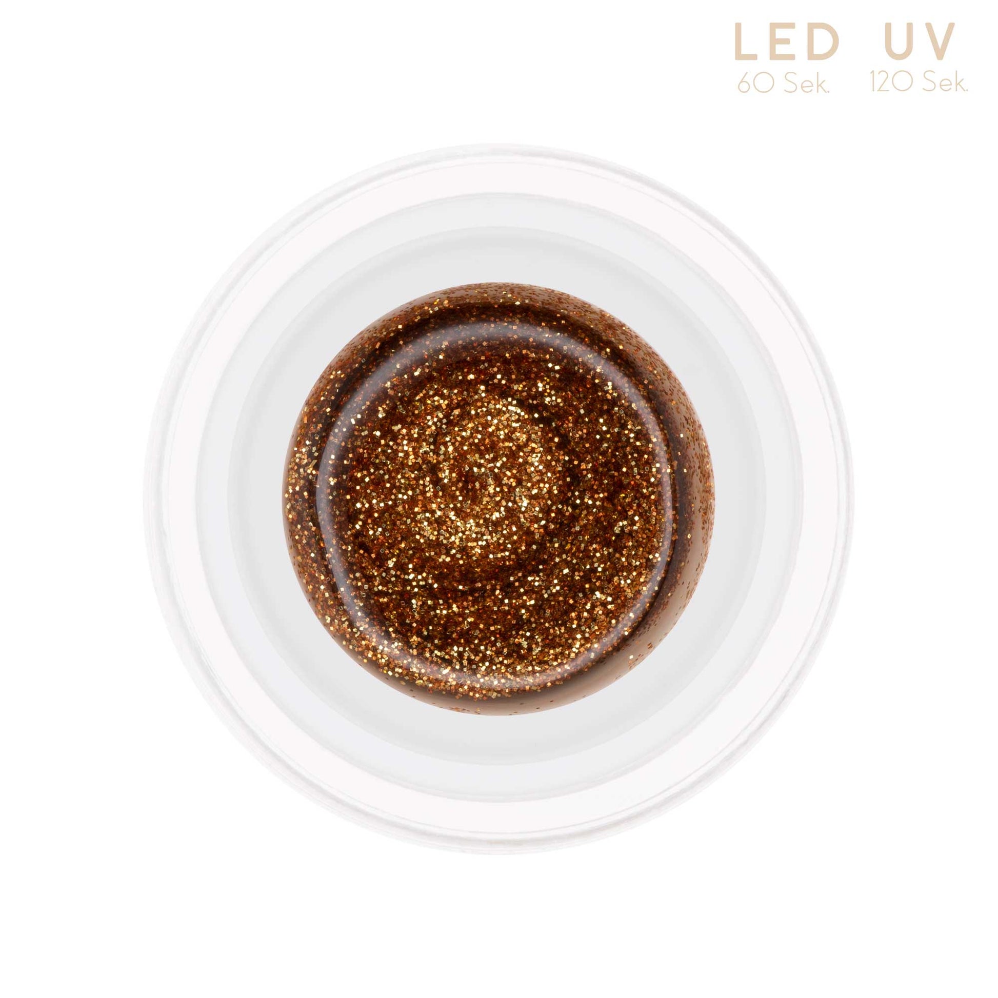 Nails and Beauty Factory Comfort Glitter Farbgel Copper Gold 5ml Tiegel