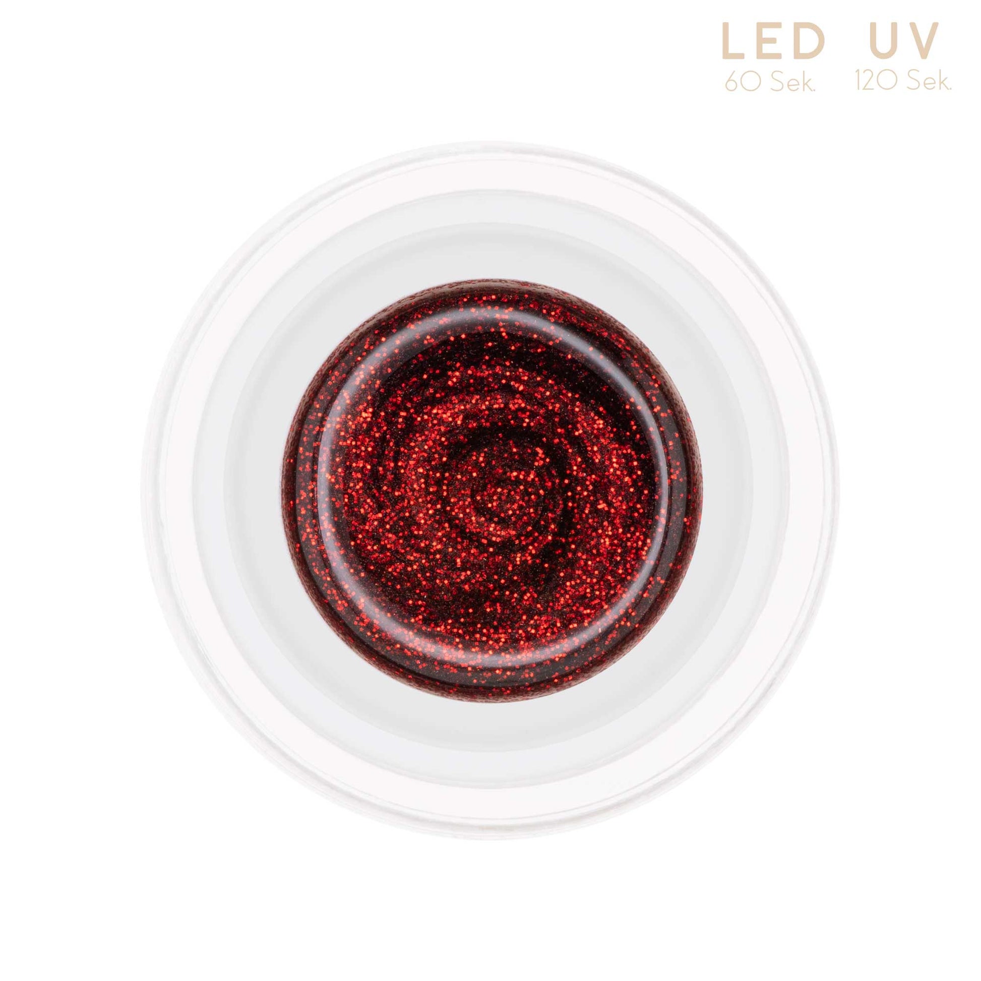 Nails and Beauty Factory Comfort Glitter Farbgel Red 5ml Tiegel