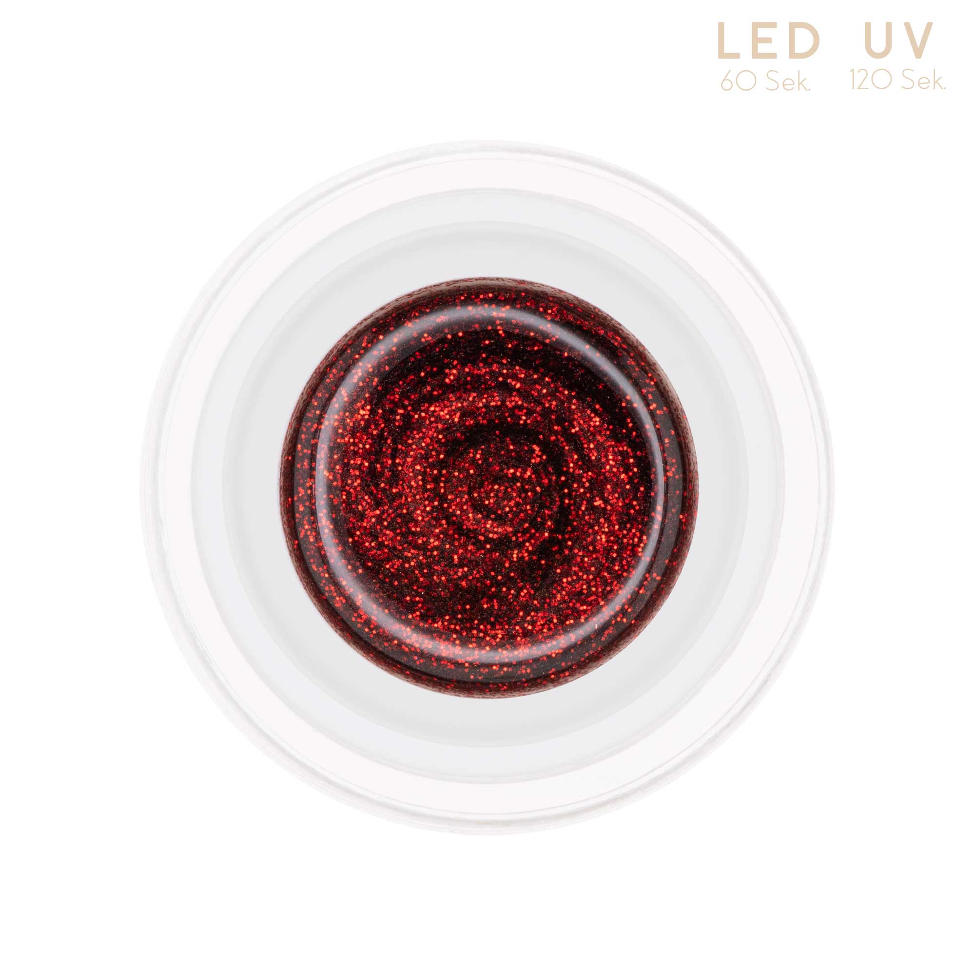 Nails and Beauty Factory Comfort Glitter Farbgel Red 5ml Tiegel