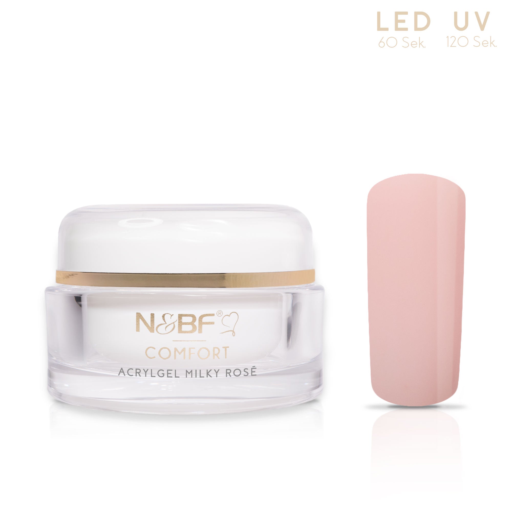 Nails and Beauty Factory Comfort Line Acrylgel Milky Rose 15ml