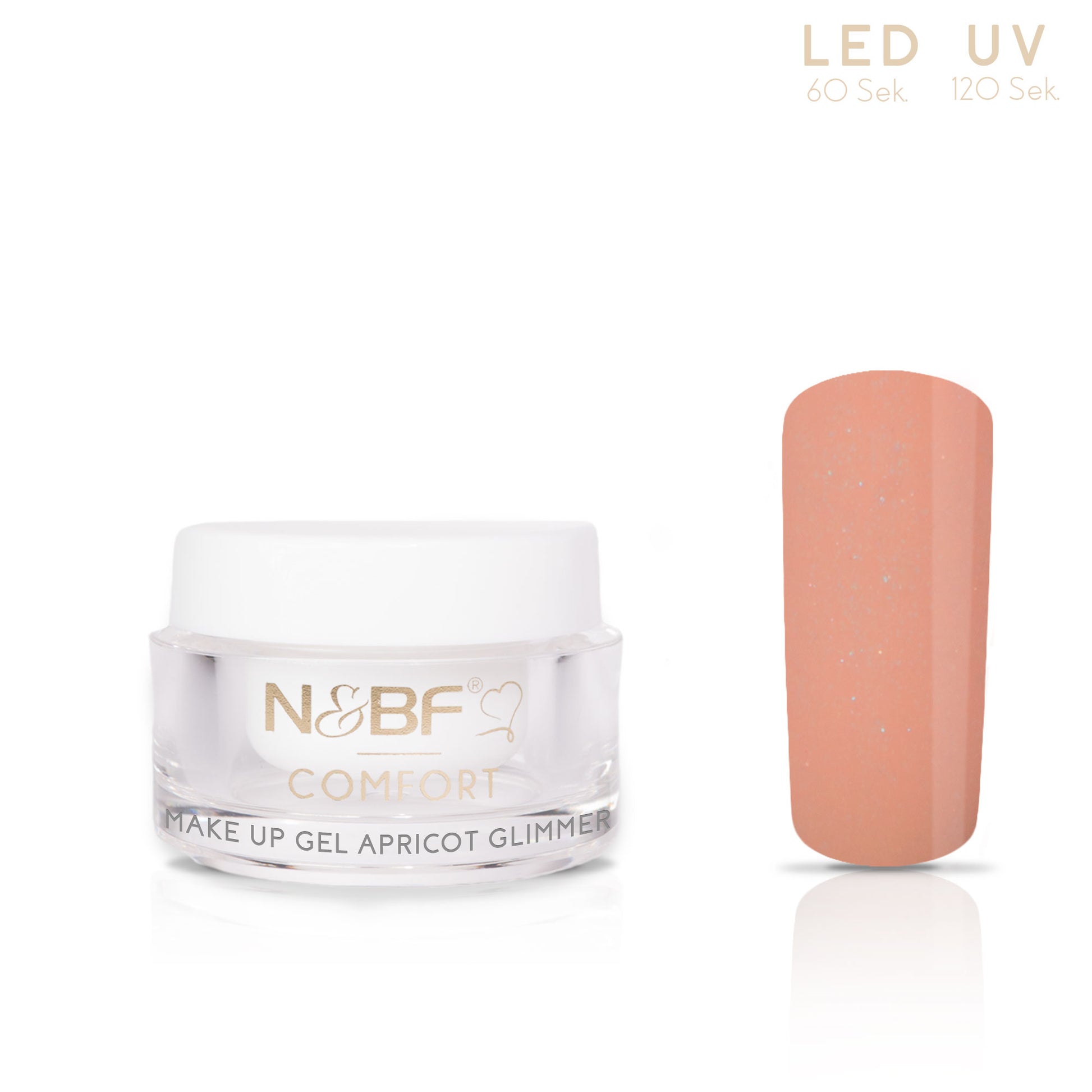 Nails and Beauty Factory Comfort Make Up Gel Apricot Glimmer 5ml