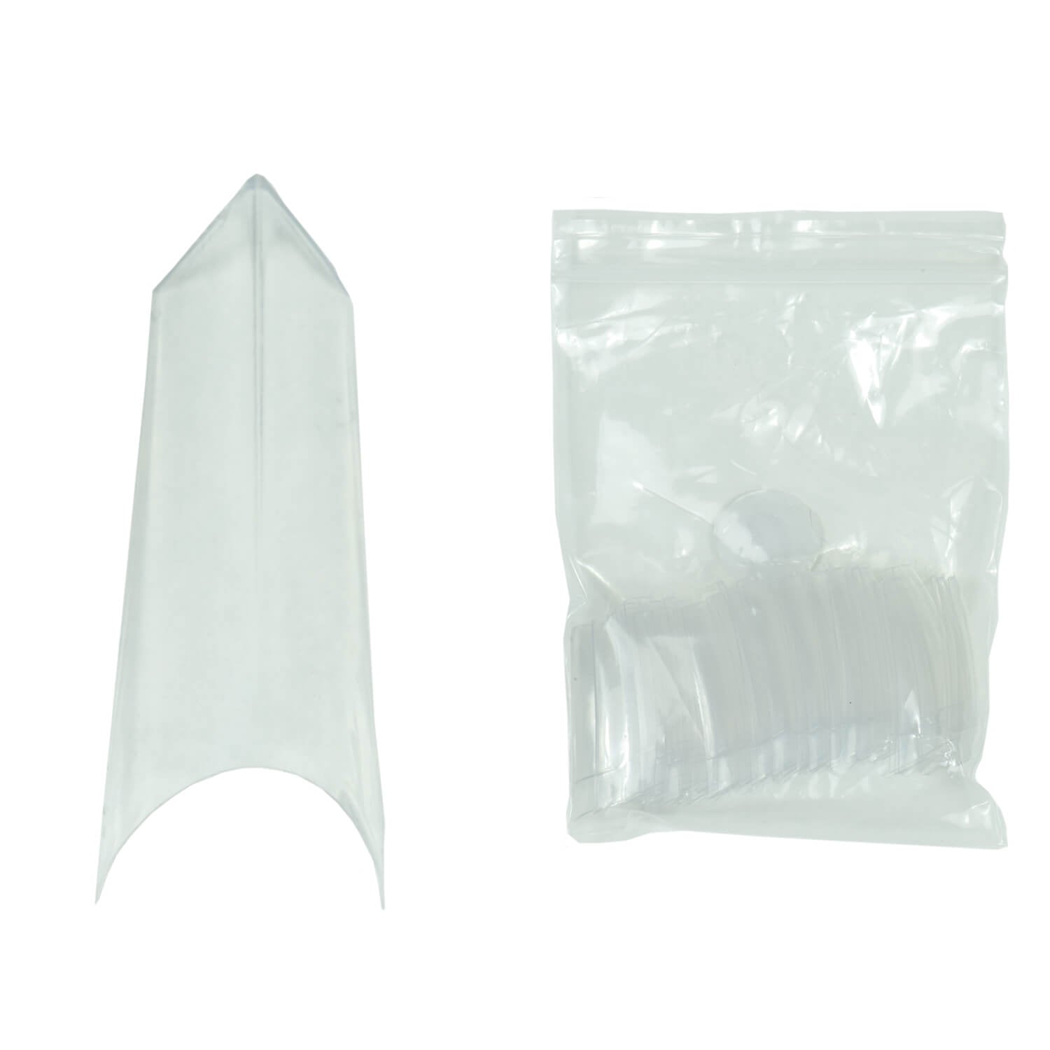 Nails and Beauty Factory Edge Nagel Tips Clear Nachfuellbeutel 500 Stueck