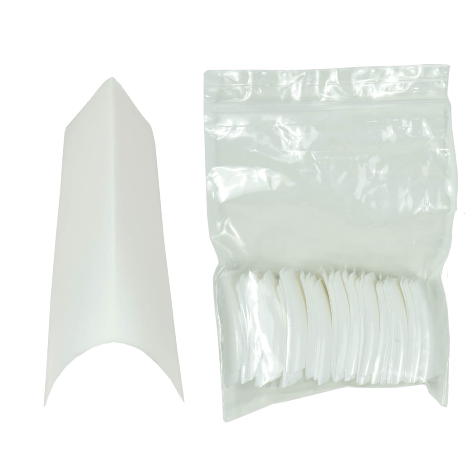 Nails and Beauty Factory Edge Nagel Tips weiss Nachfuellbeutel 500 Stueck