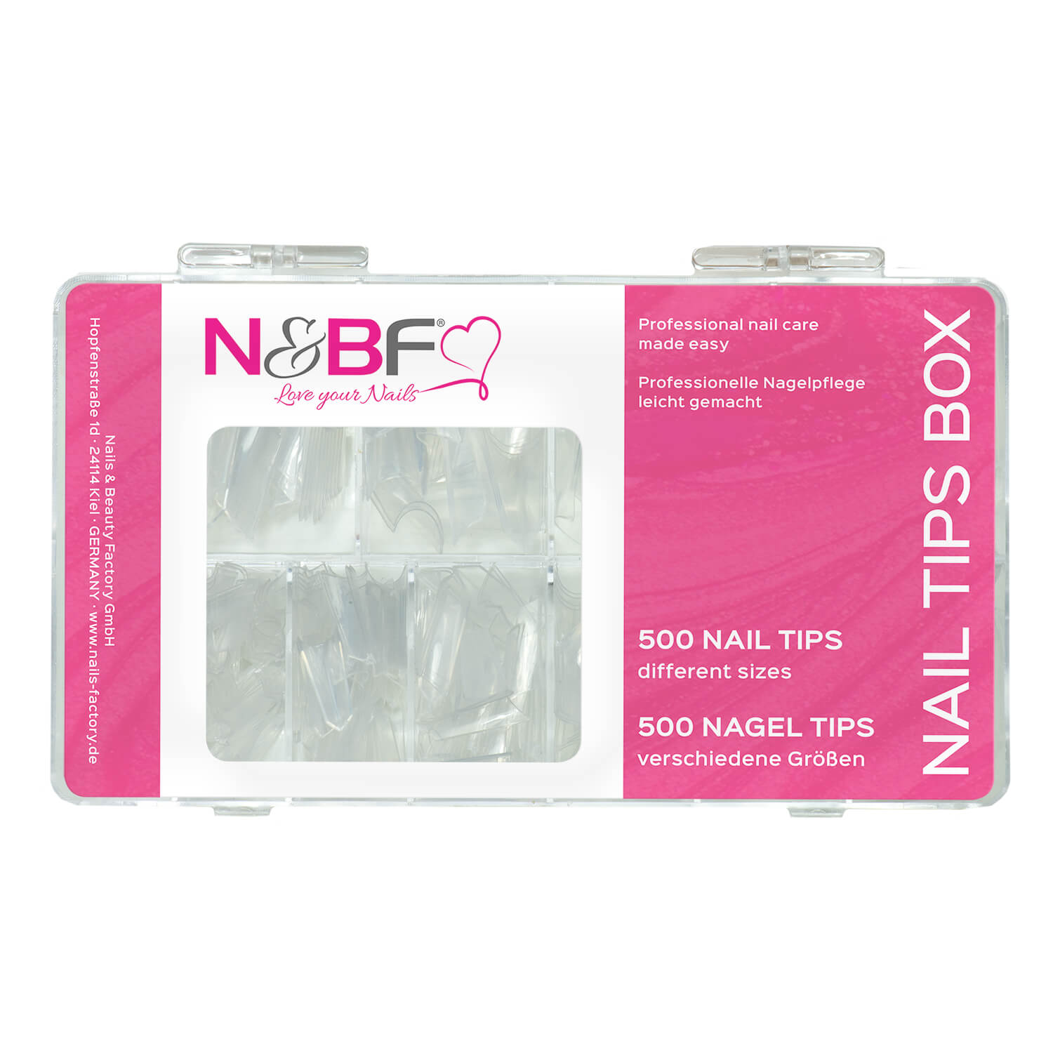 Nails and Beauty Factory Edge Nail Tips clear Box 500 pieces F