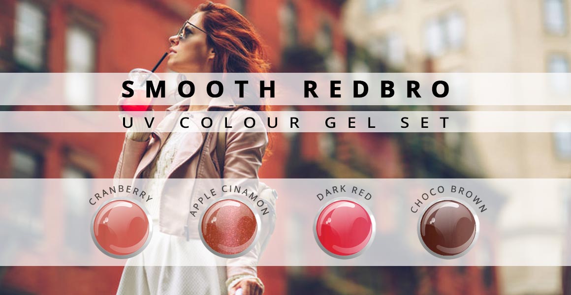 Nails and Beauty Factory Farbgel 4er Set Smooth Redbro 20ml