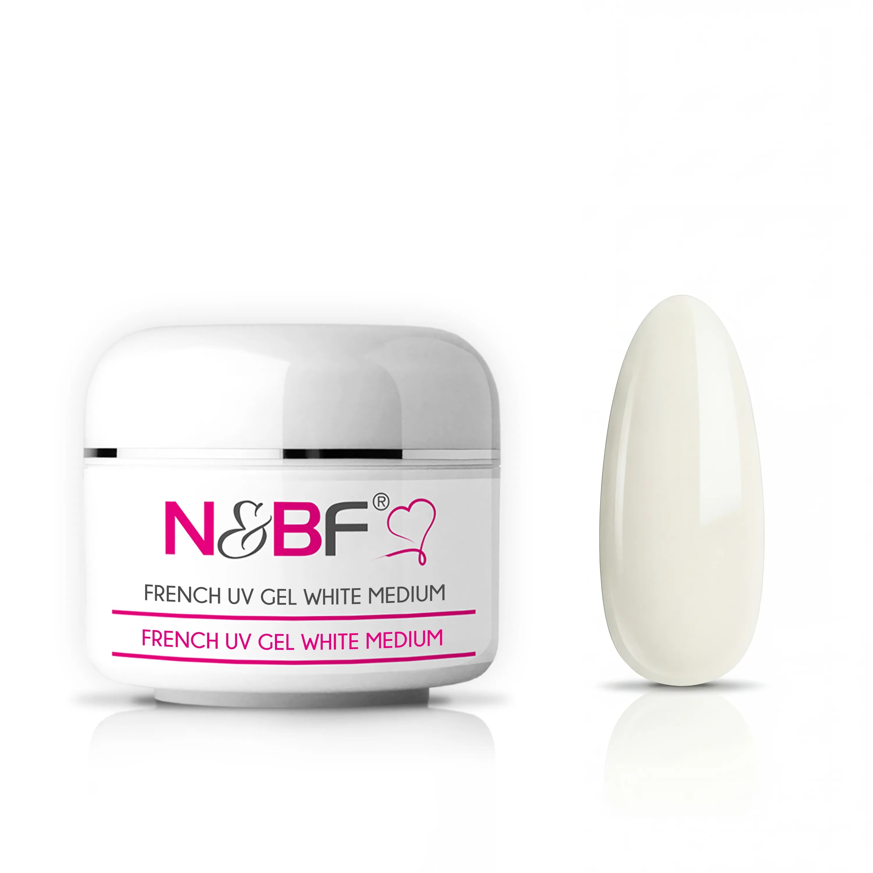French White Medium UV Gel mittelviskos 15ml
